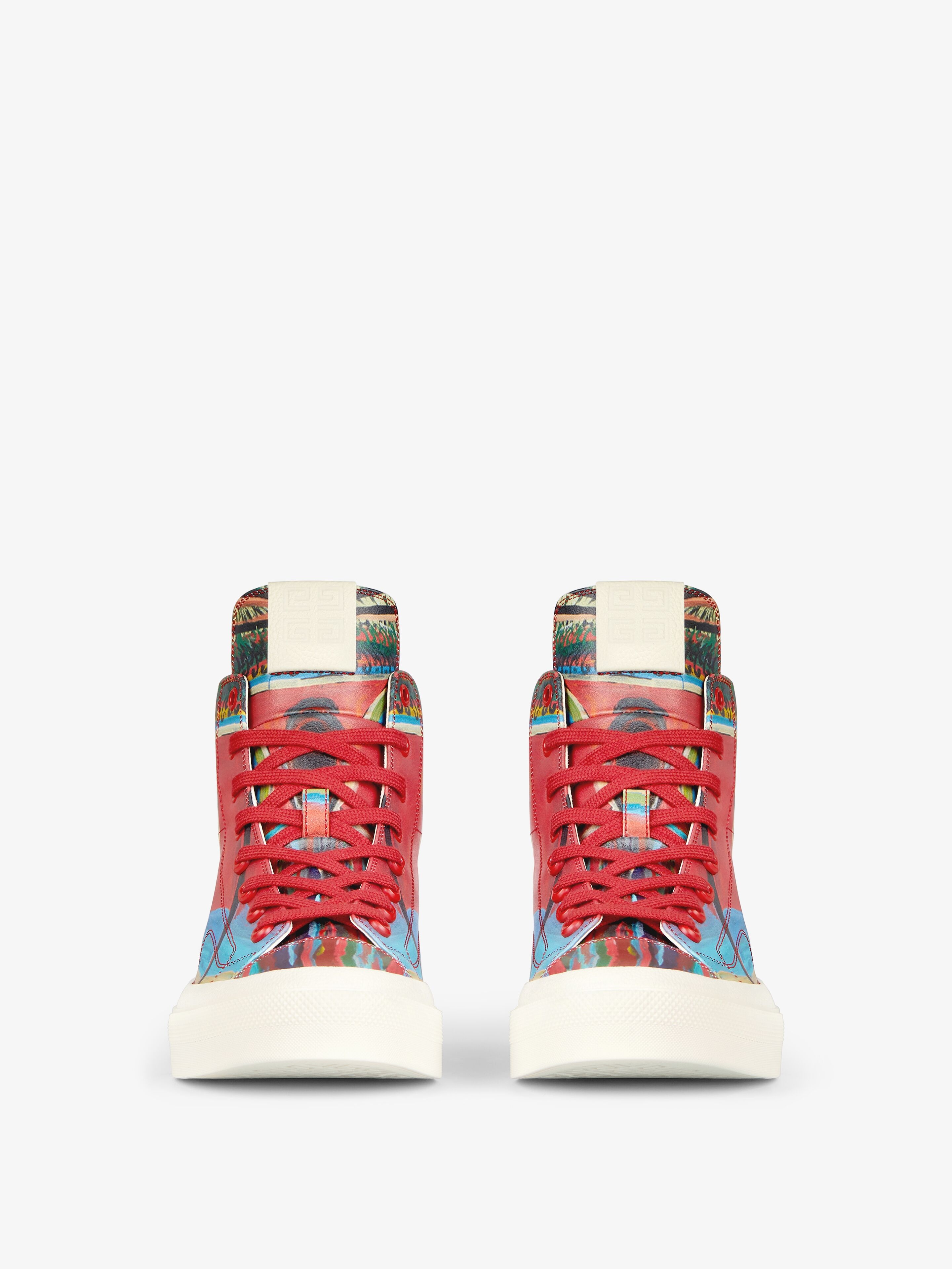 CITY HIGH TOP SNEAKERS IN REAPER PRINT LEATHER - 2