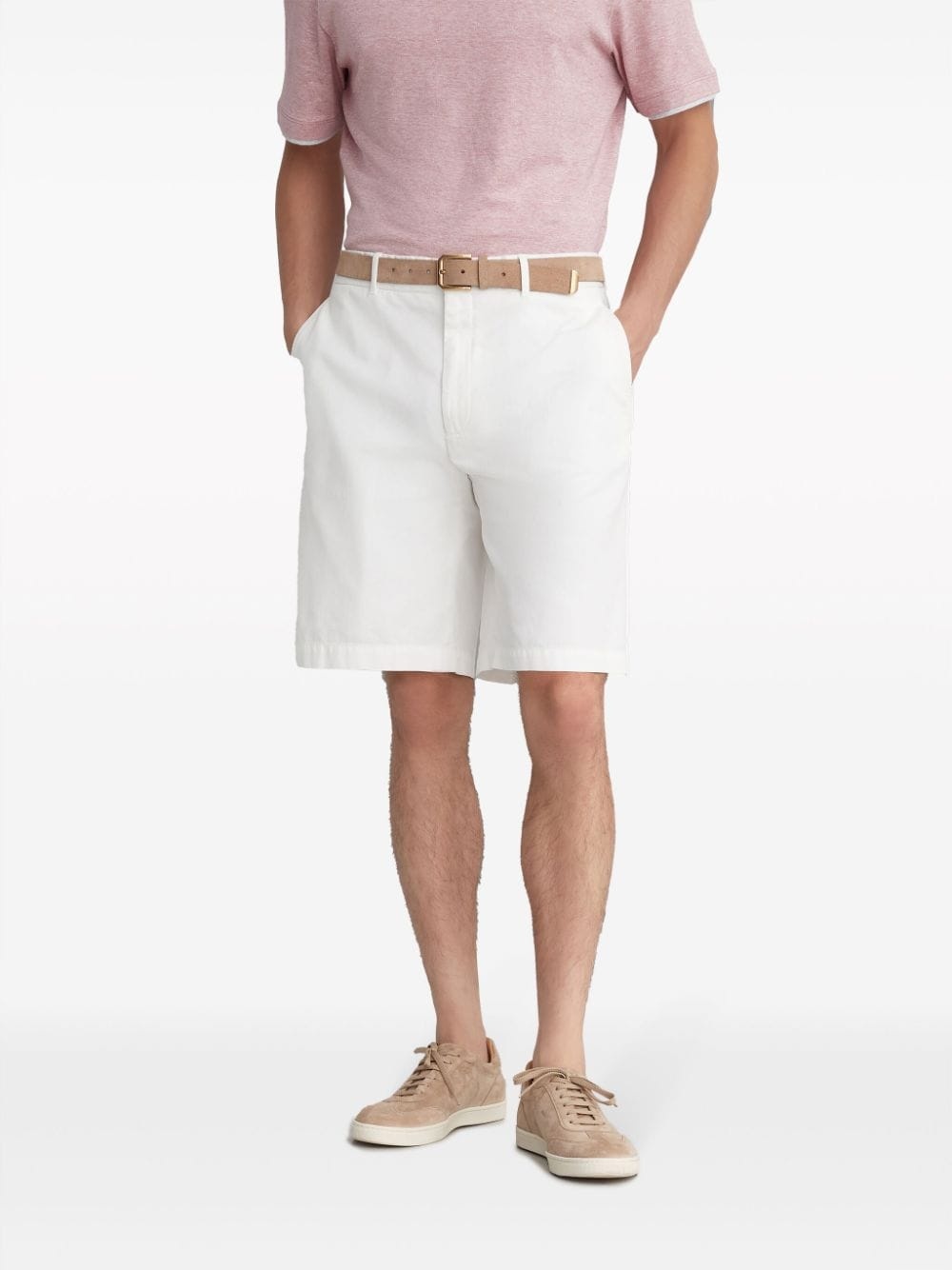 knee-length twill Bermuda shorts - 3