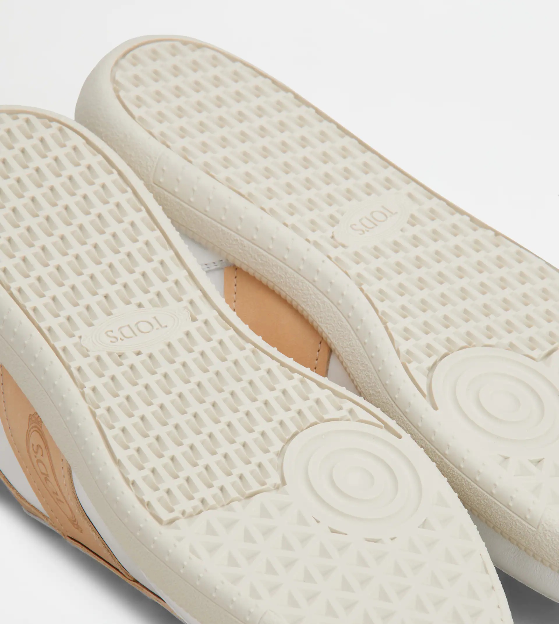 TOD'S TABS SNEAKERS IN LEATHER - BEIGE, WHITE - 5