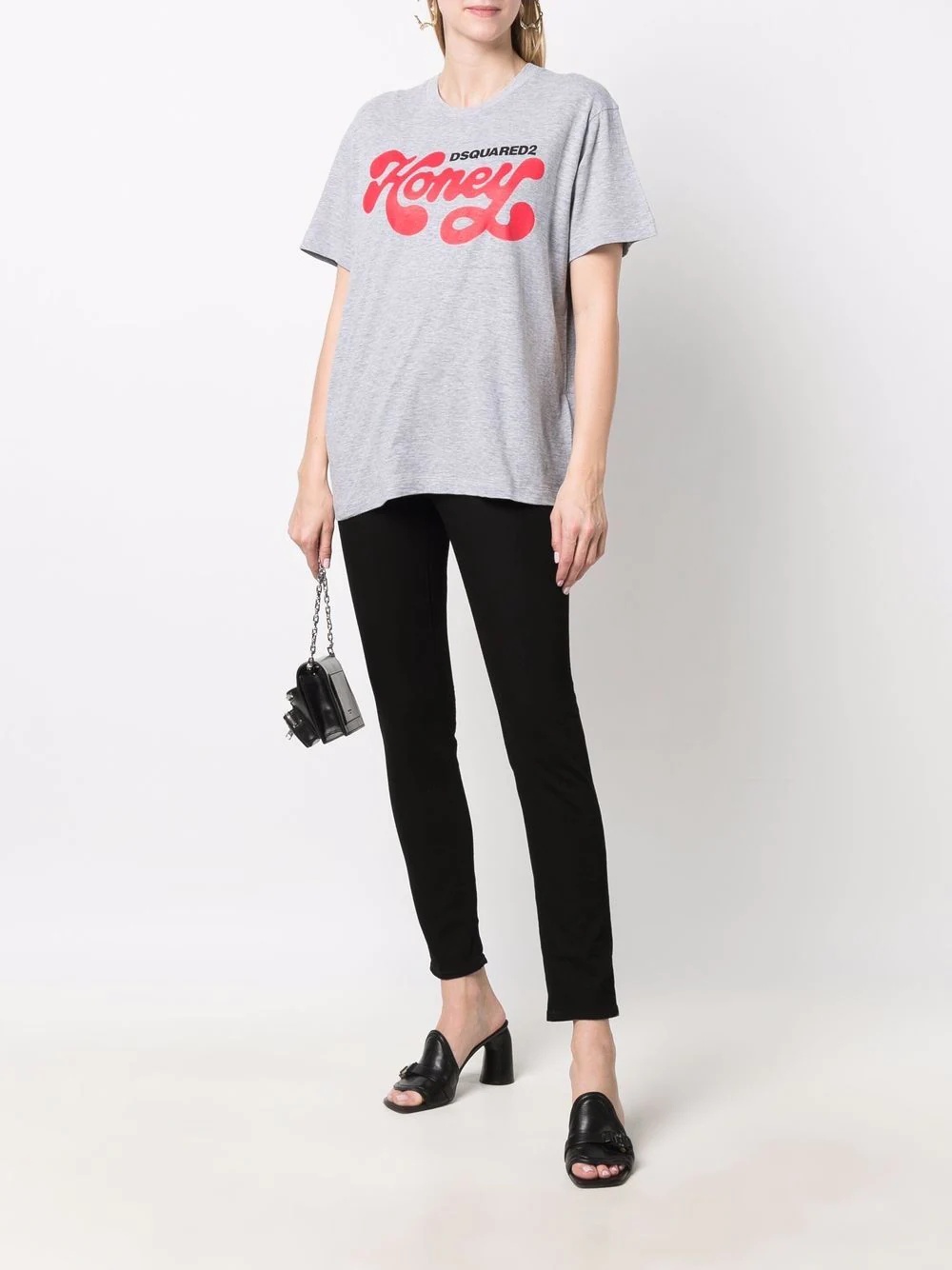 logo-patch skinny denim trousers - 2