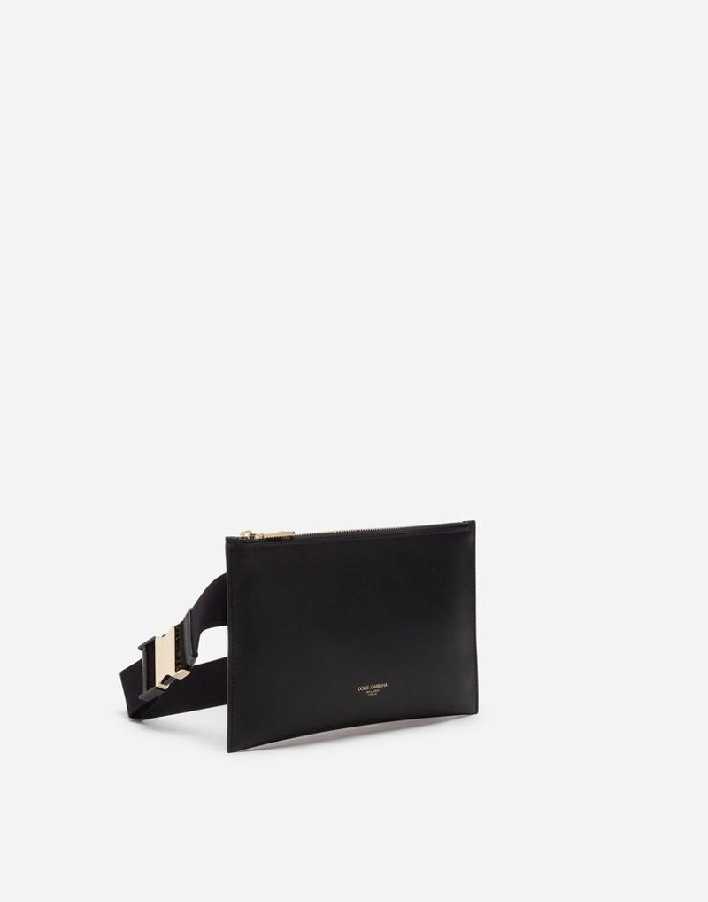 Dolce & Gabbana Large Monreale belt bag in calfskin with heat-stamped logo outlook