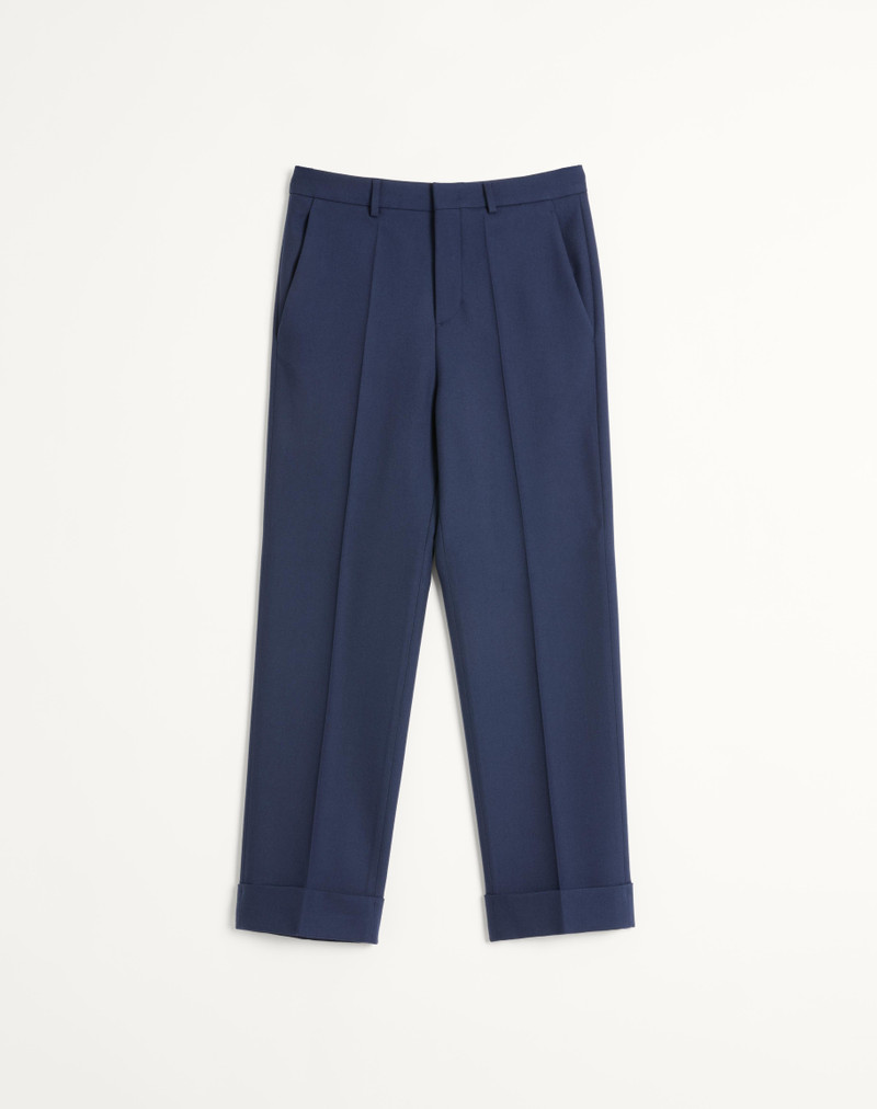 WOOL GABARDINE PANTS WITH TURN-UPS 1