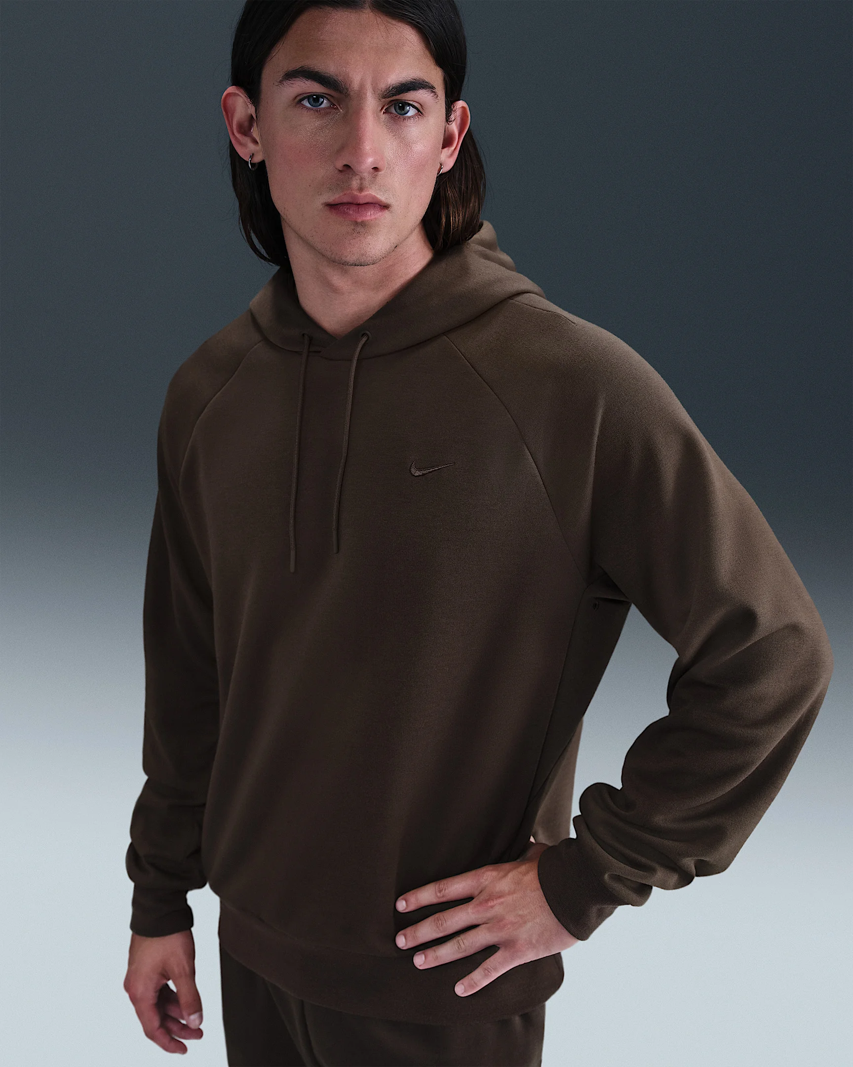 Nike Primary Fleece Men's Dri-FIT UV Pullover Performance Hoodie - 1