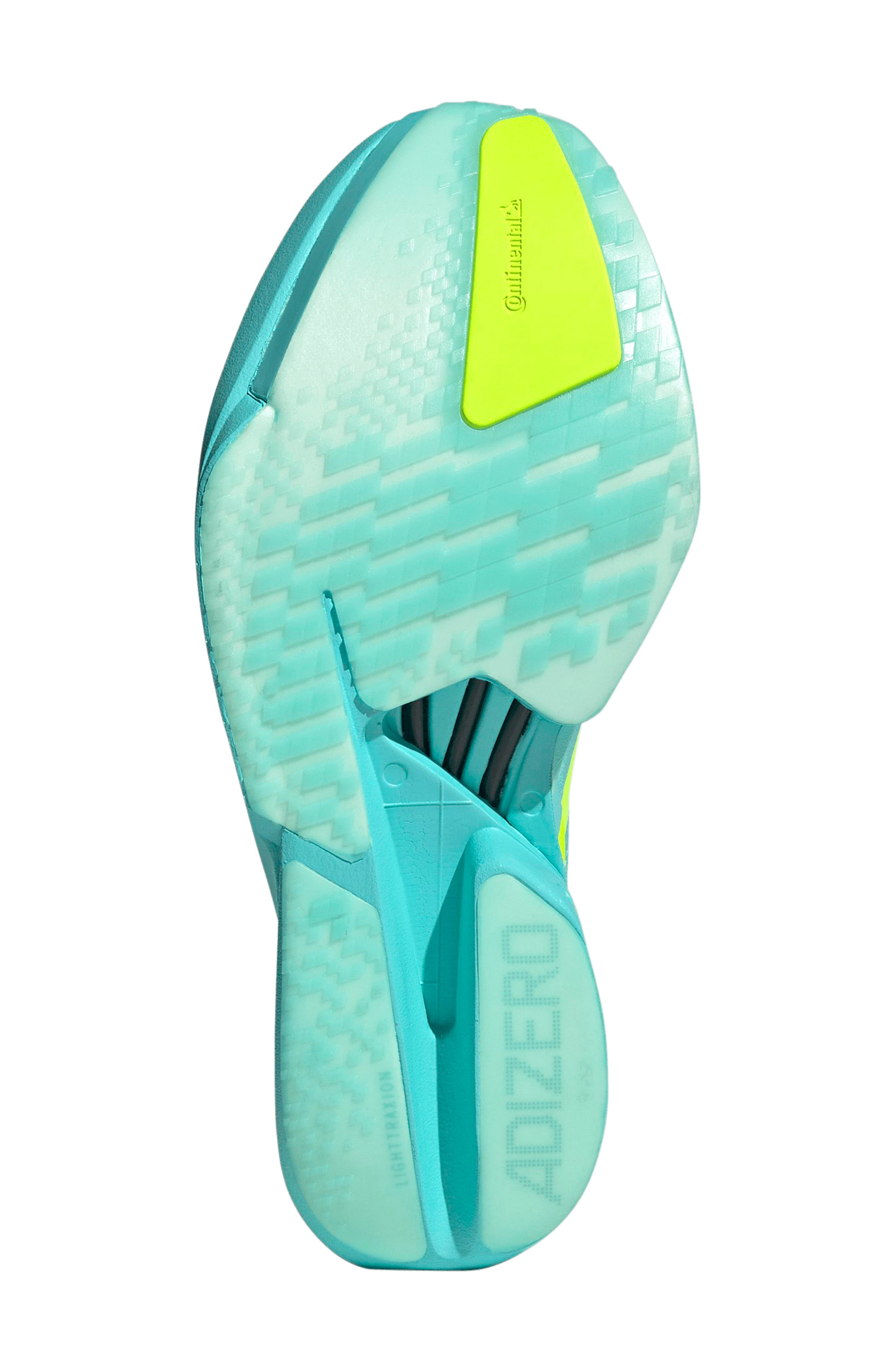 adidas Gender Inclusive Adios 9 Pro 4 Running Sneaker in Aqua/Lucid Lemon/Mint at Nordstrom - 5