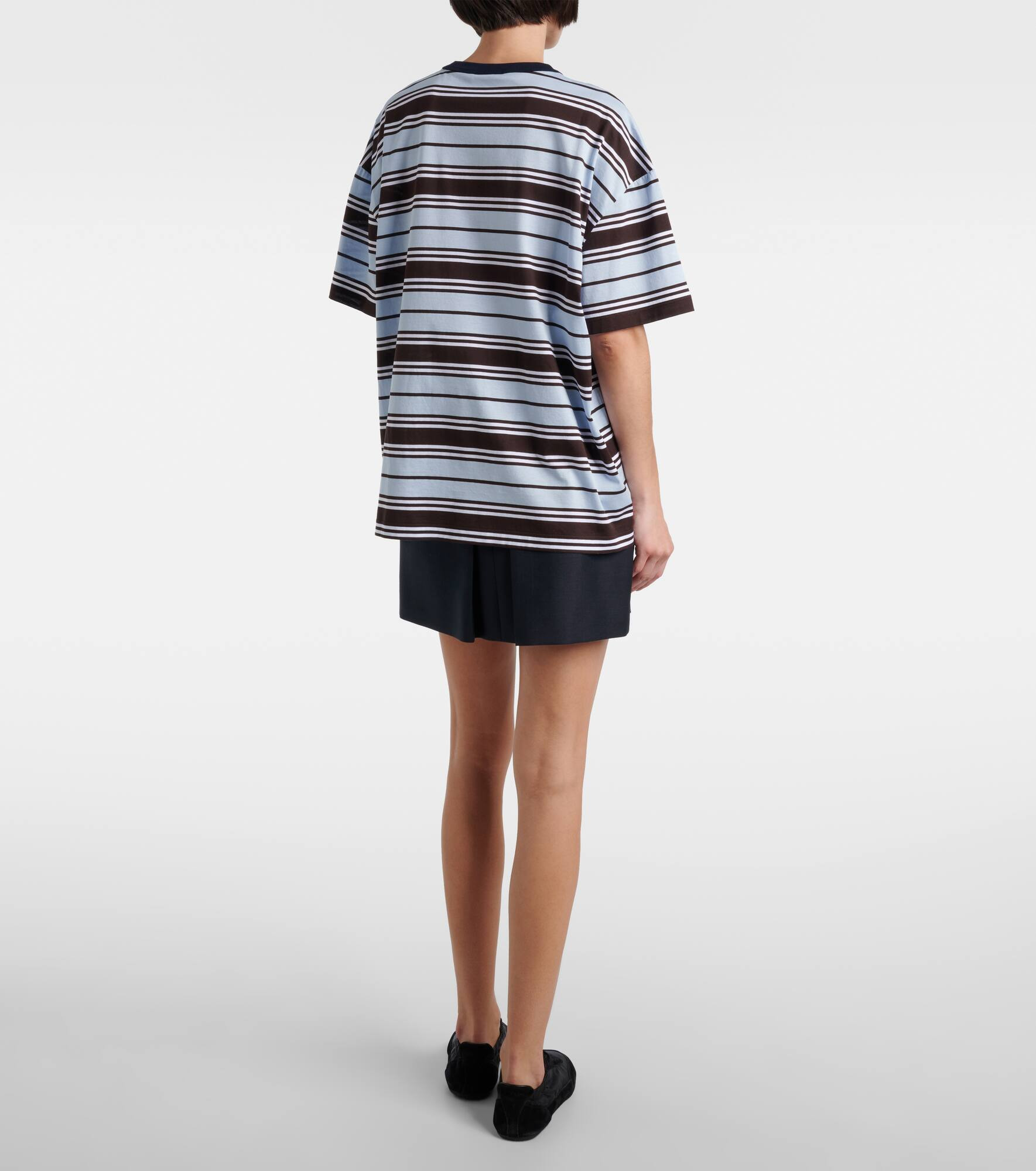 Striped cotton lisle T-shirt - 3