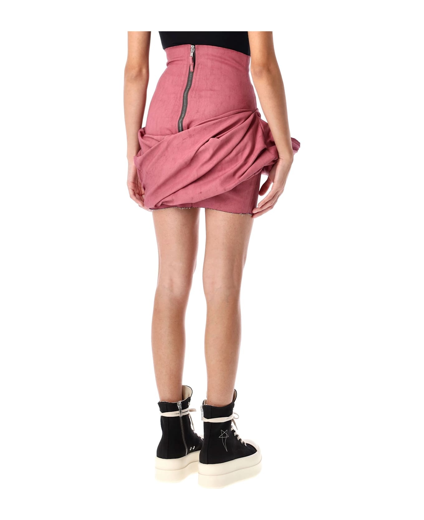 スカート RICK OWENS RO02D3384SMT Skirts Porterville draped mini Rick Owens Porterville Draped Mini Skirt in Black | THE LIST