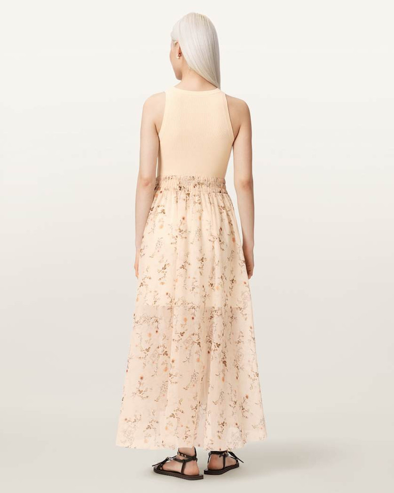 ZENIA SLEEVELESS KNIT WOVEN MIDI DRESS 7