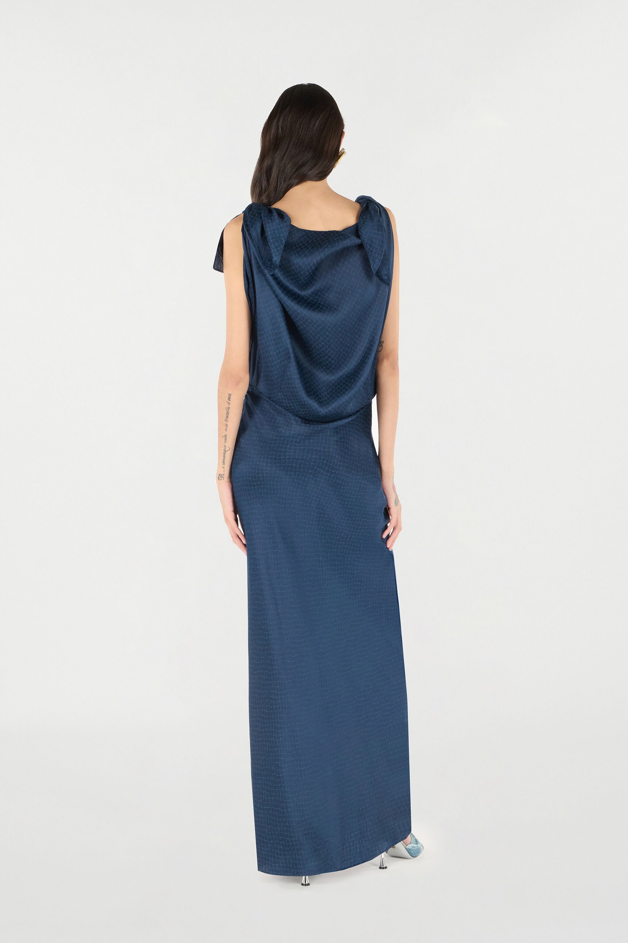 Long Dress With Snake Print - 4