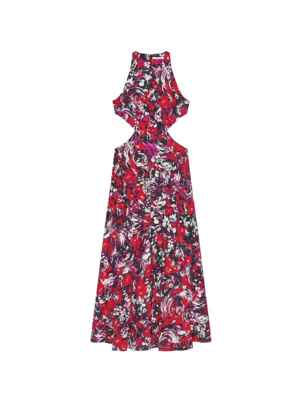 cut-out floral maxi dress - 1