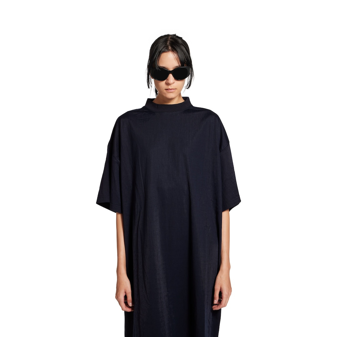 Women's T-shirt Dress in Dark Navy - 5