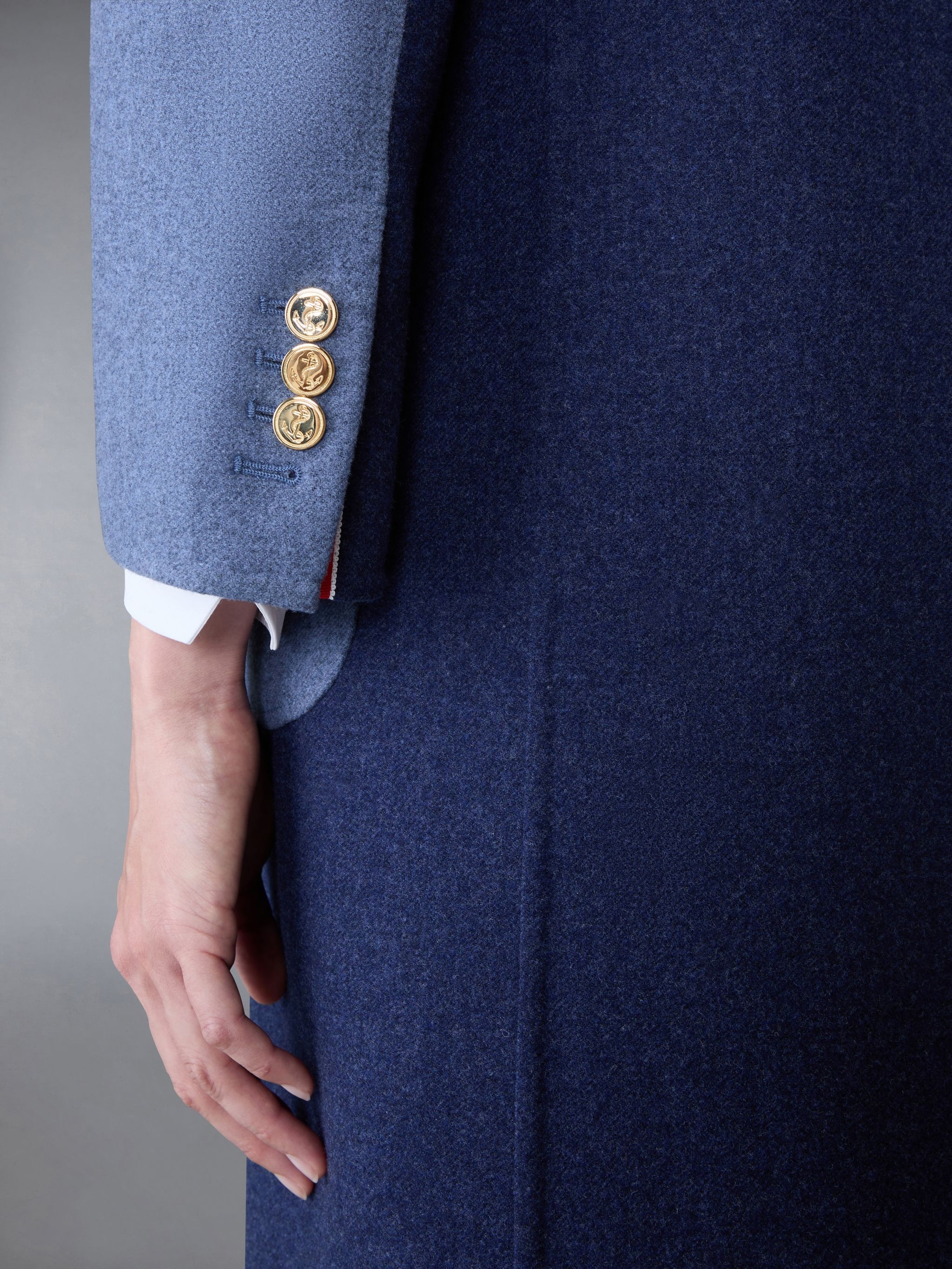 Fun-Mix Double Face Melton Elongated Sack Overcoat - 7