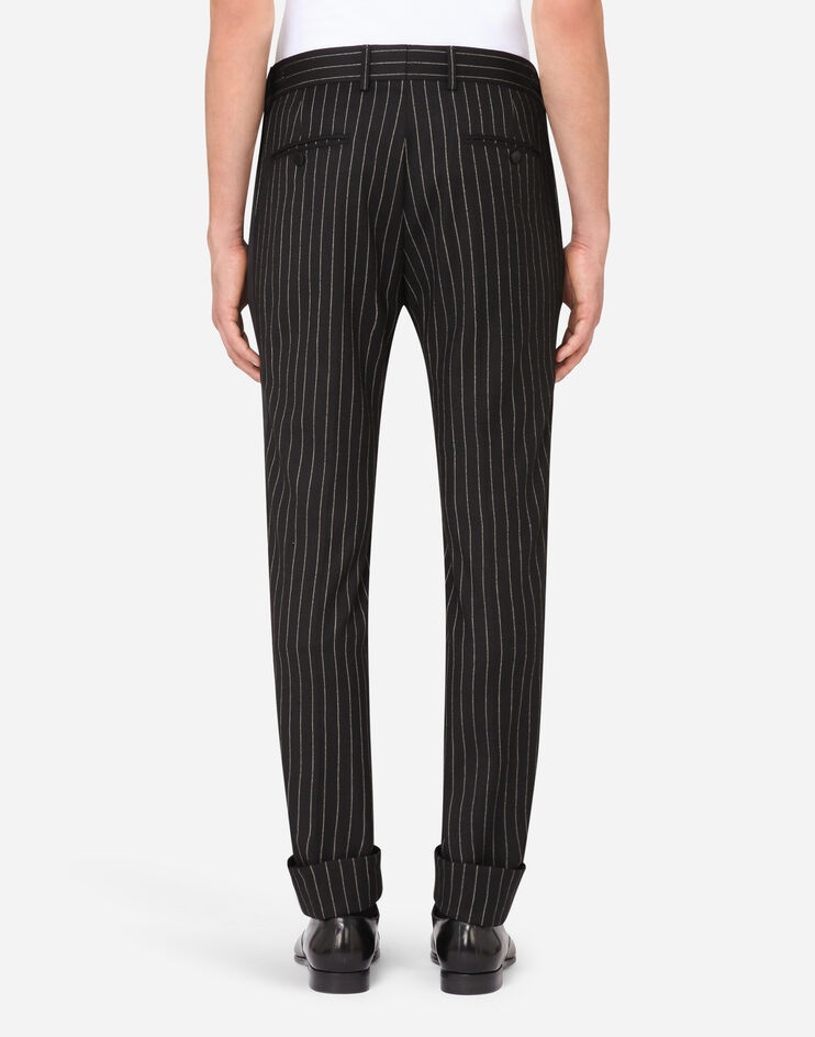 Pinstripe stretch wool pants - 2