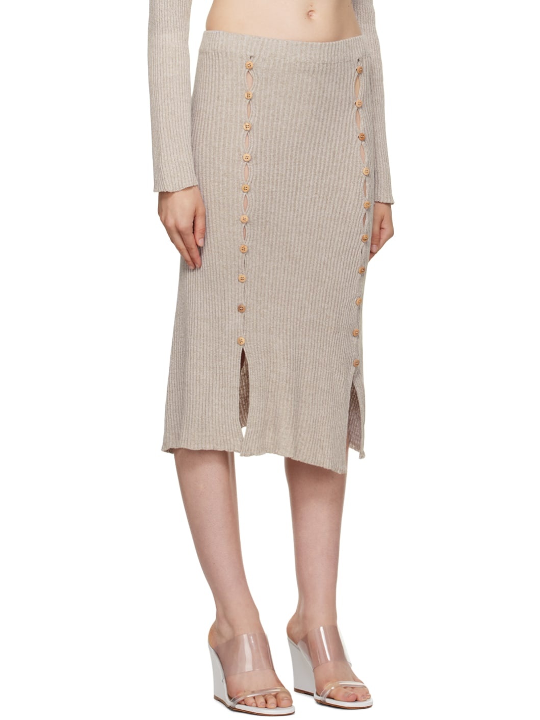 Beige Birgi Midi Skirt - 2
