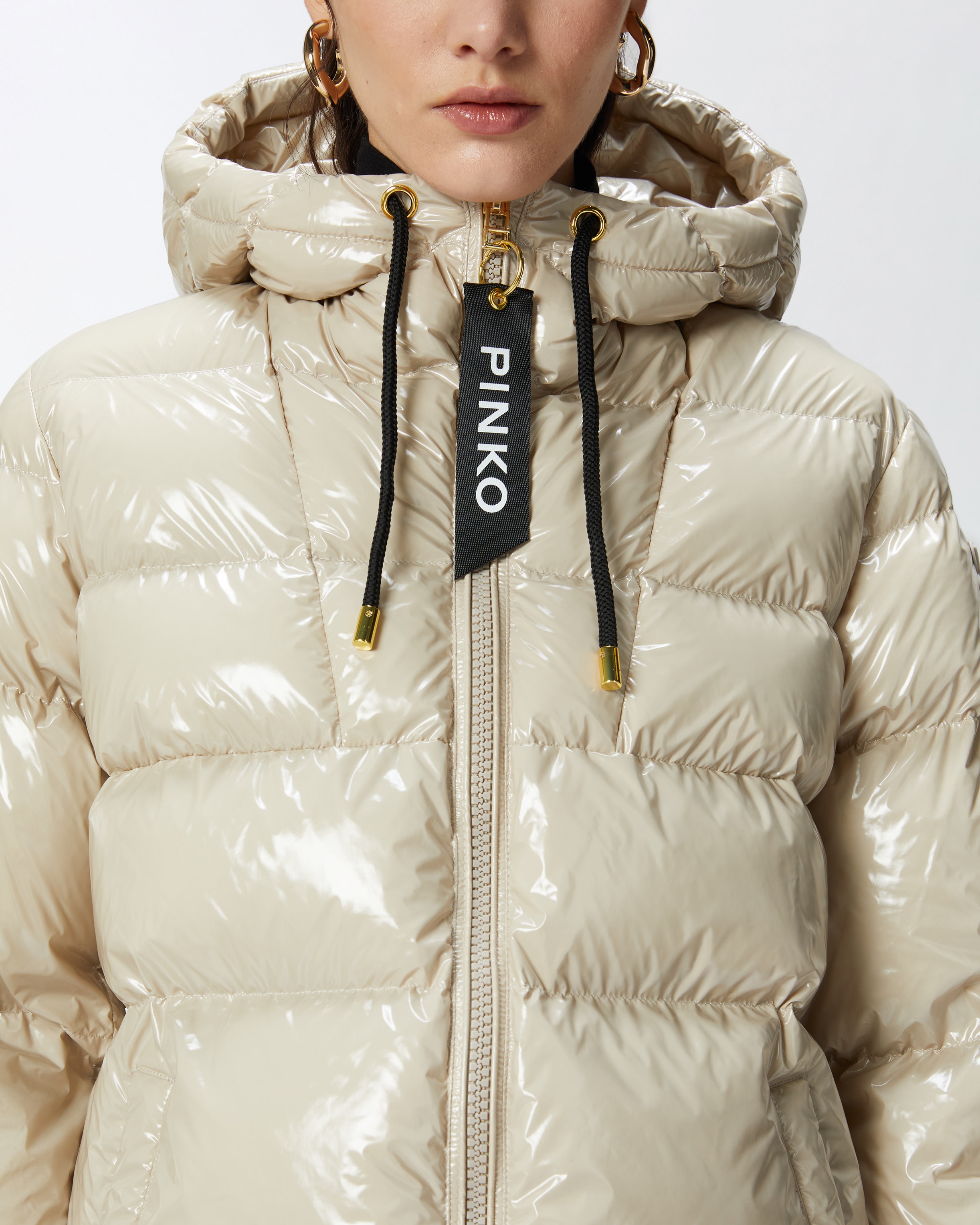 CRYSTAL NYLON PEA JACKET - 5