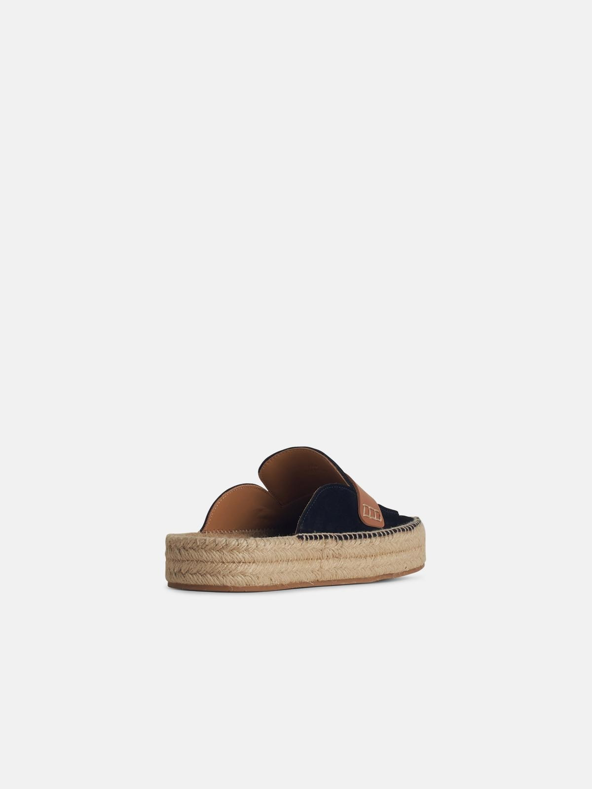 'ESPADRILLAS' NAVY SUEDE SLIPPERS - 3