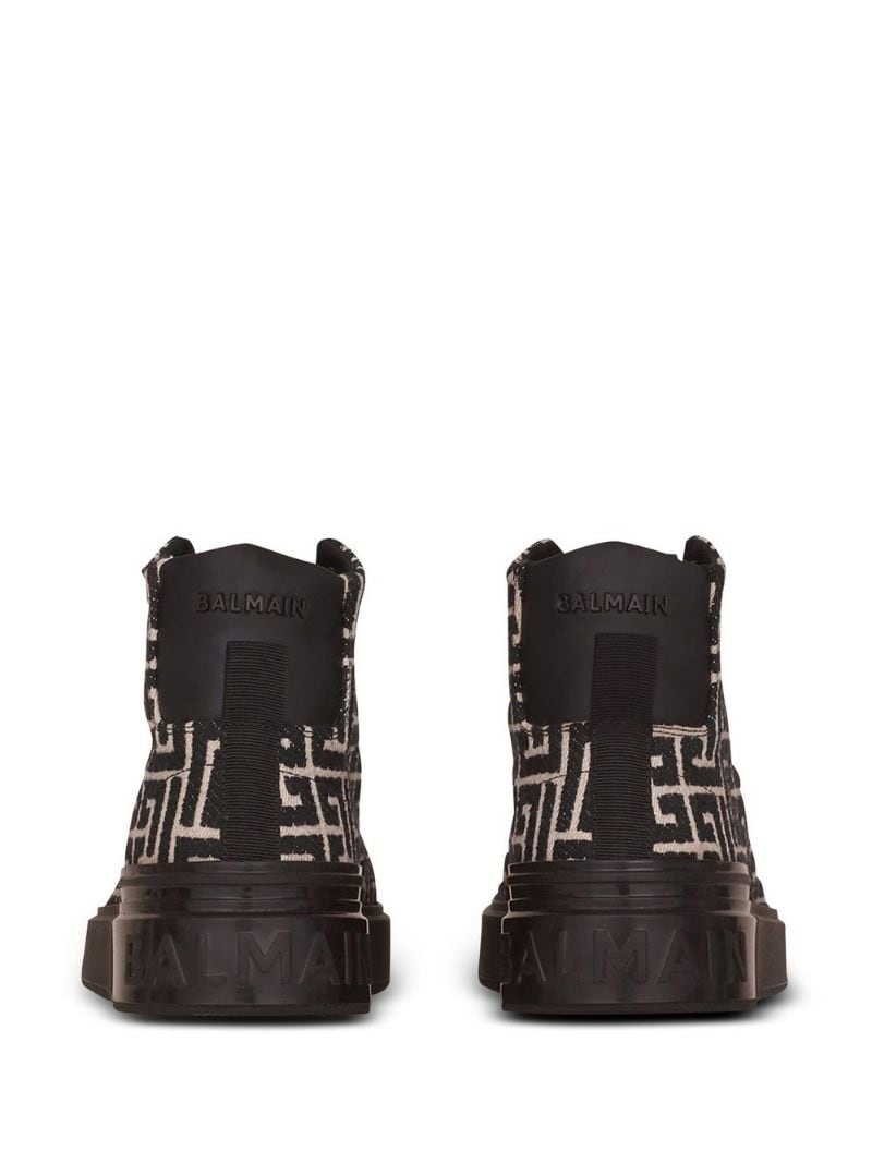 Monogram hi-top sneakers - 3