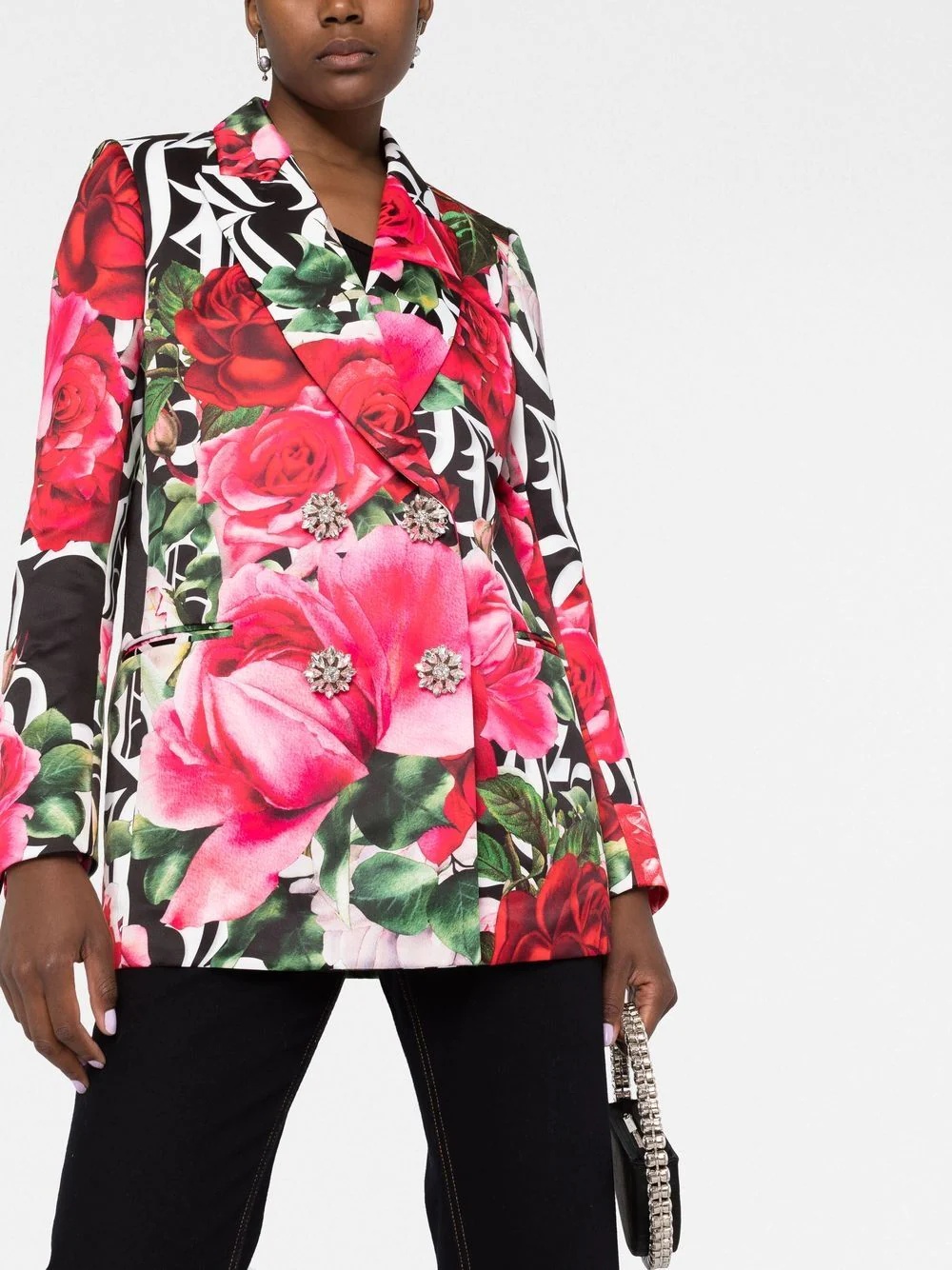 Romance floral-print blazer - 3