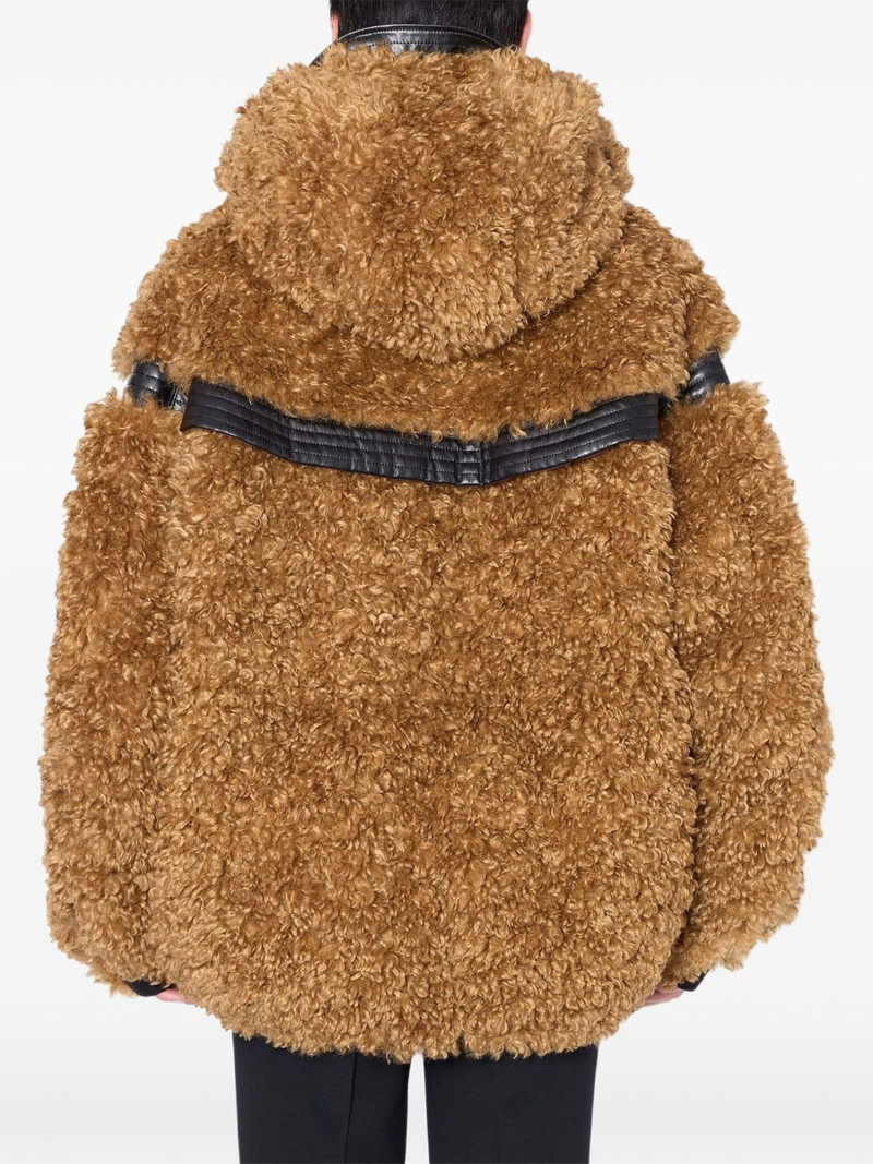 leather-trimmed jacket 3