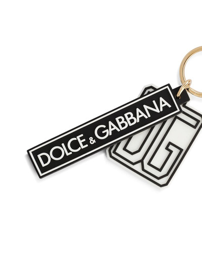 Dolce & Gabbana logo-patch chain-link keyring outlook