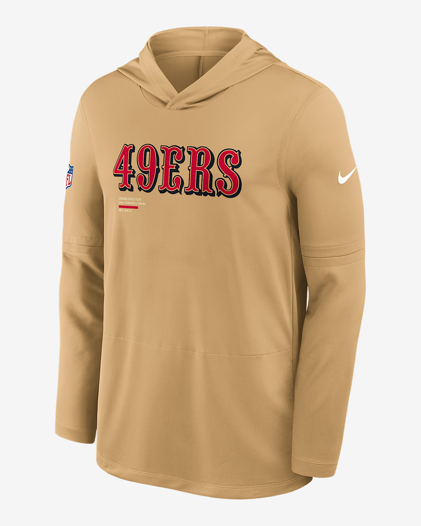 San Francisco 49ers Pure Fury Sideline Men's Nike Dri-FIT NFL Long-Sleeve Hooded Top - 1