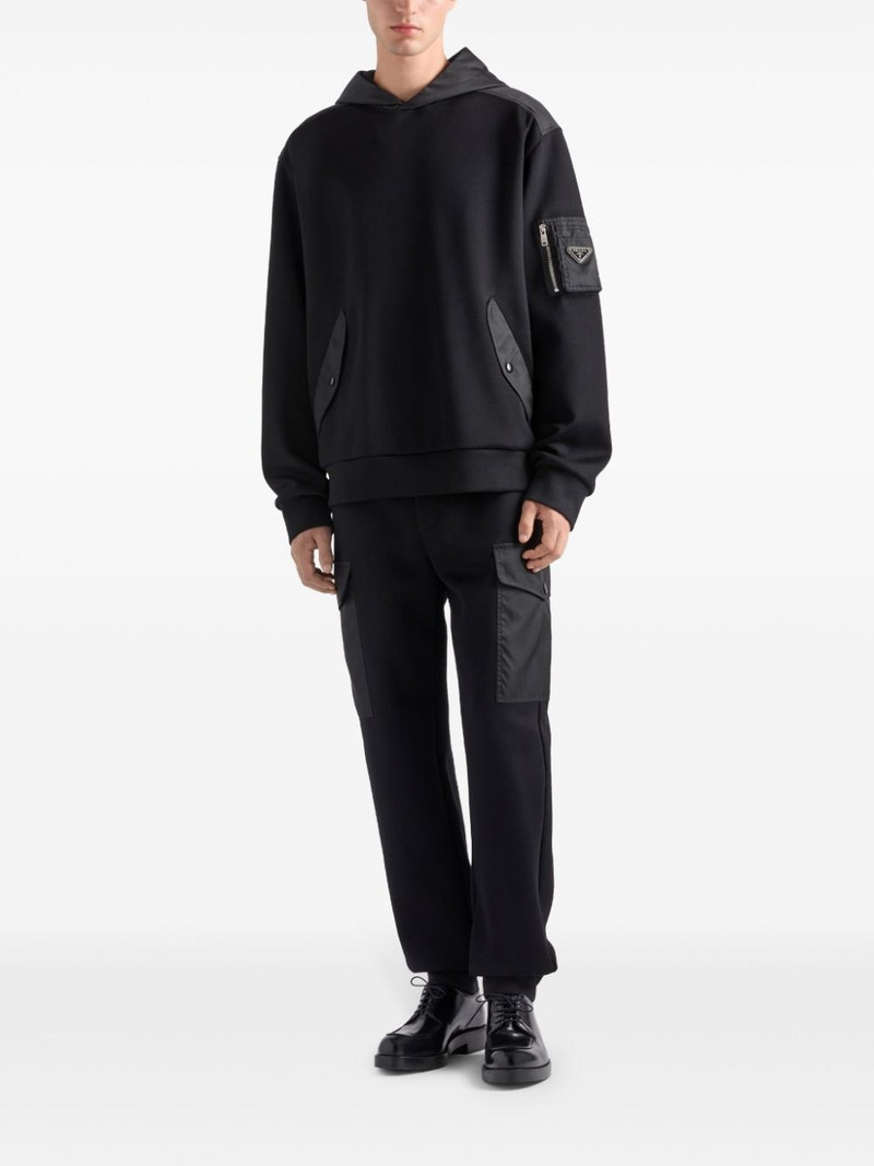 Prada Re-Nylon-detail cotton track pants outlook
