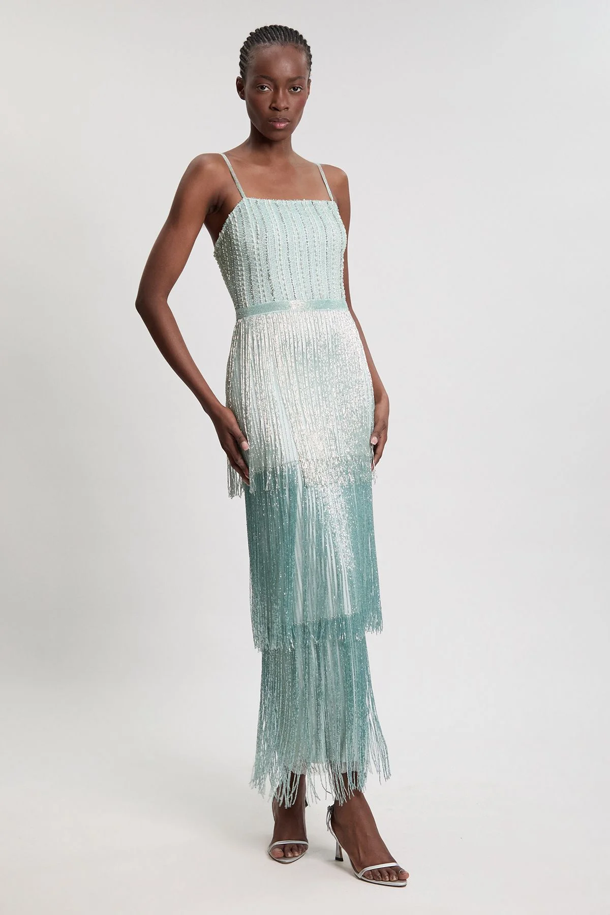 Petite Tassel Embellished Fringe Detail Woven Maxi Dress - 1