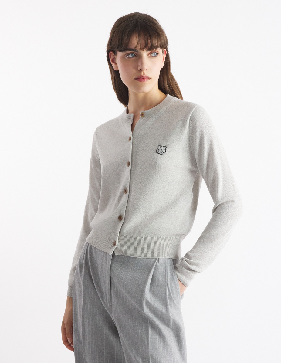 BOLD FOX HEAD PATCH REGULAR CARDIGAN - 3