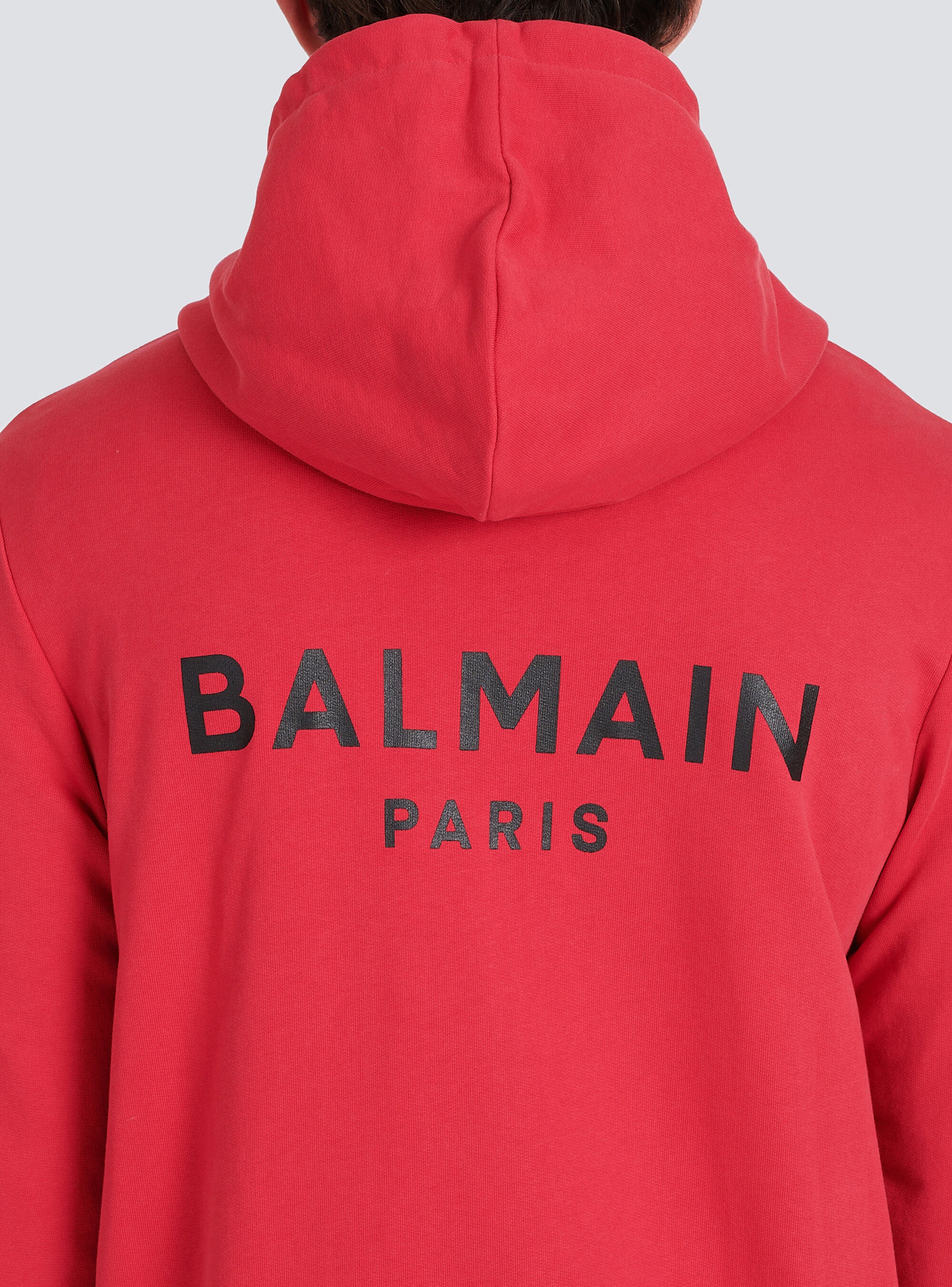 Eco-designed cotton sweatshirt with Balmain logo print - 9