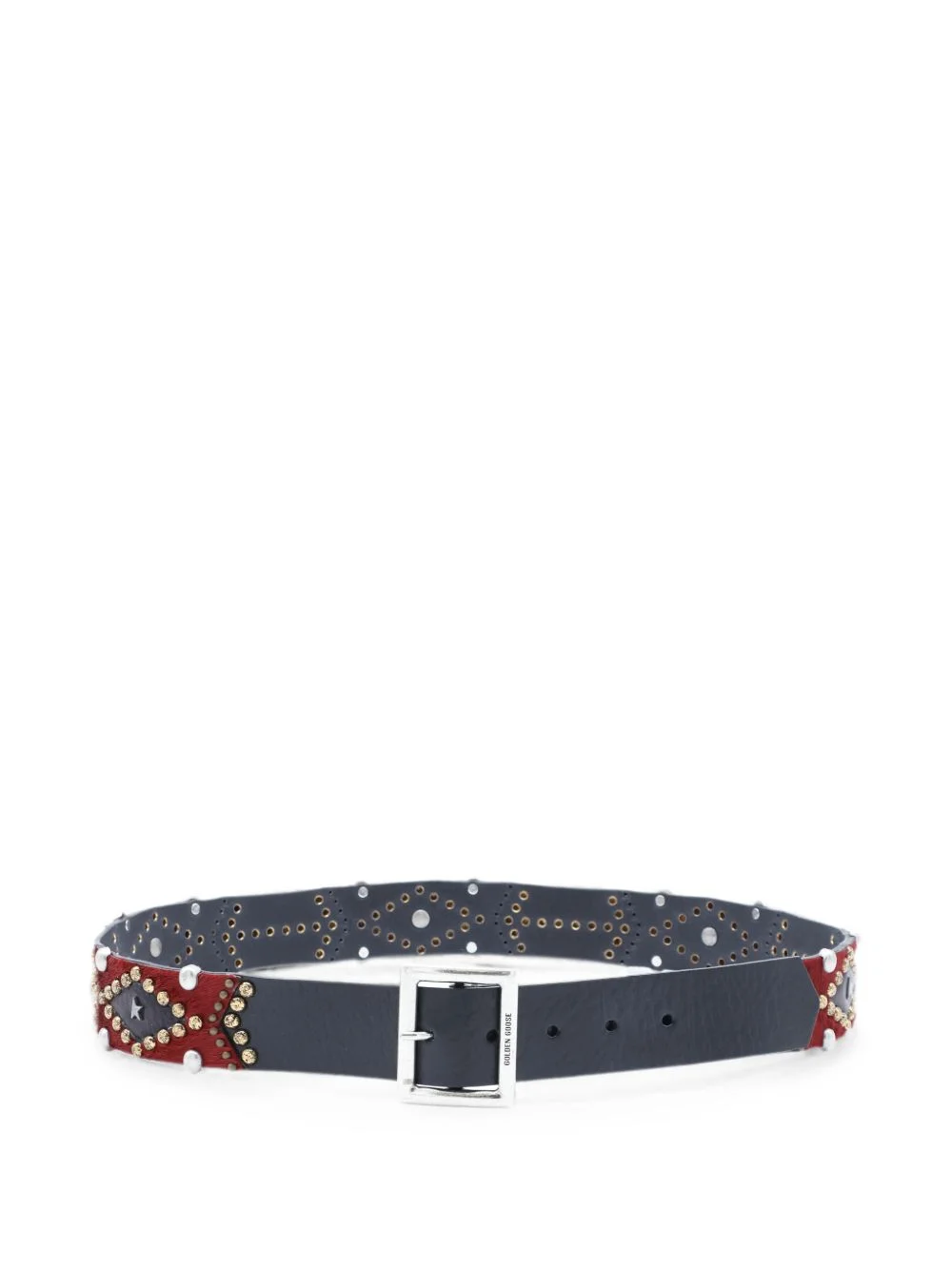 studded pony-hair belt - 1