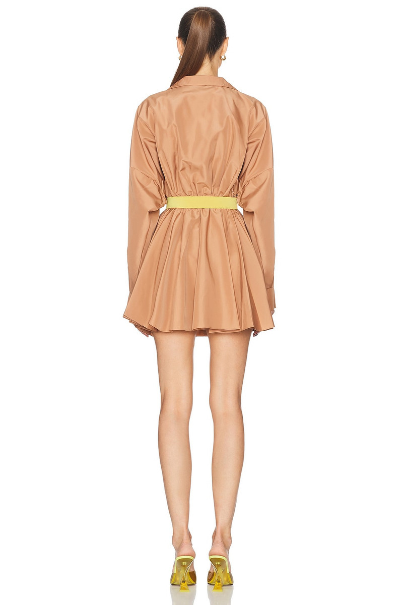 NORMA KAMALI Super Oversized Boyfriend Shirt Flared Mini Dress outlook