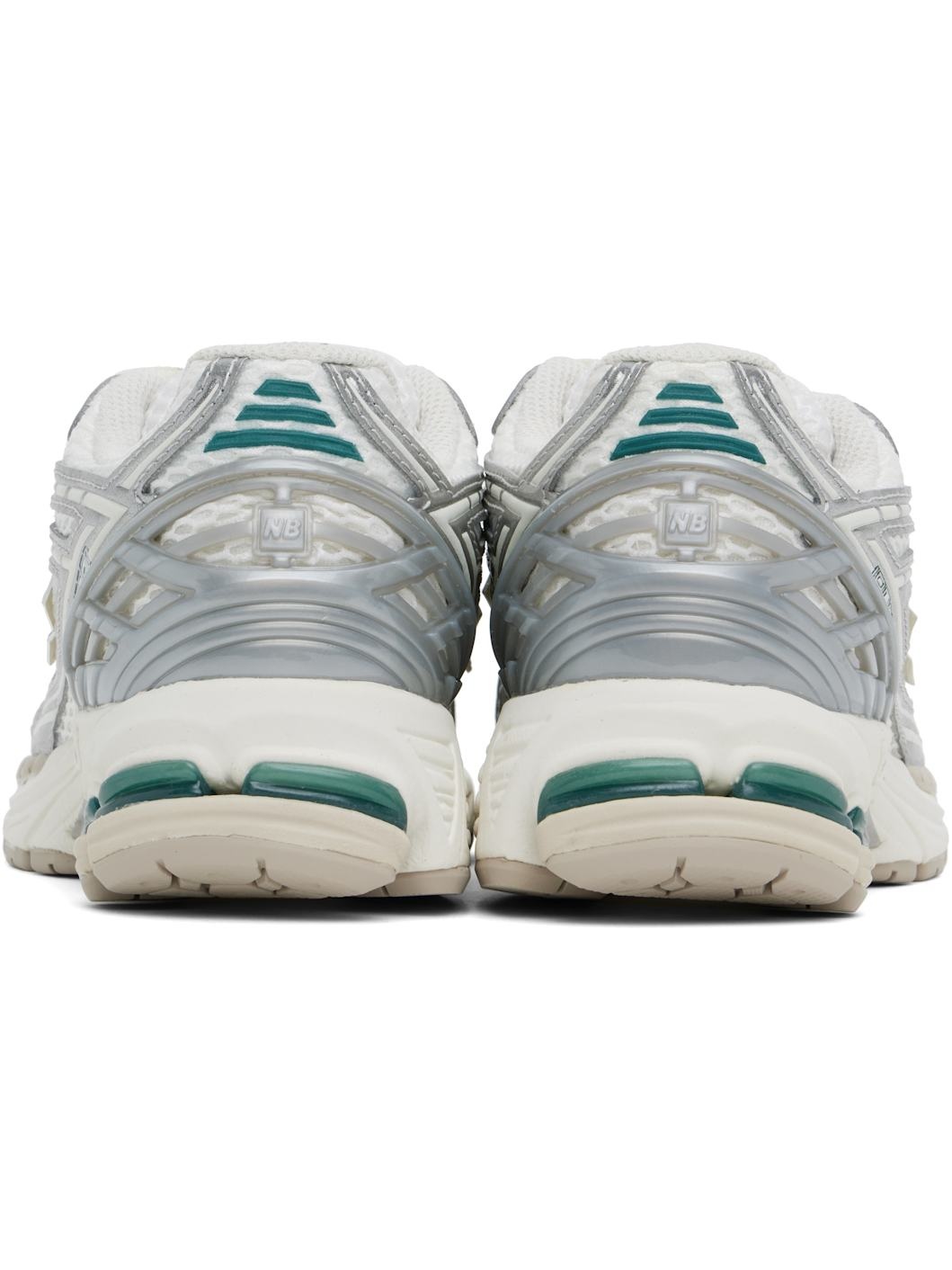 White & Silver 1906R Sneakers - 2