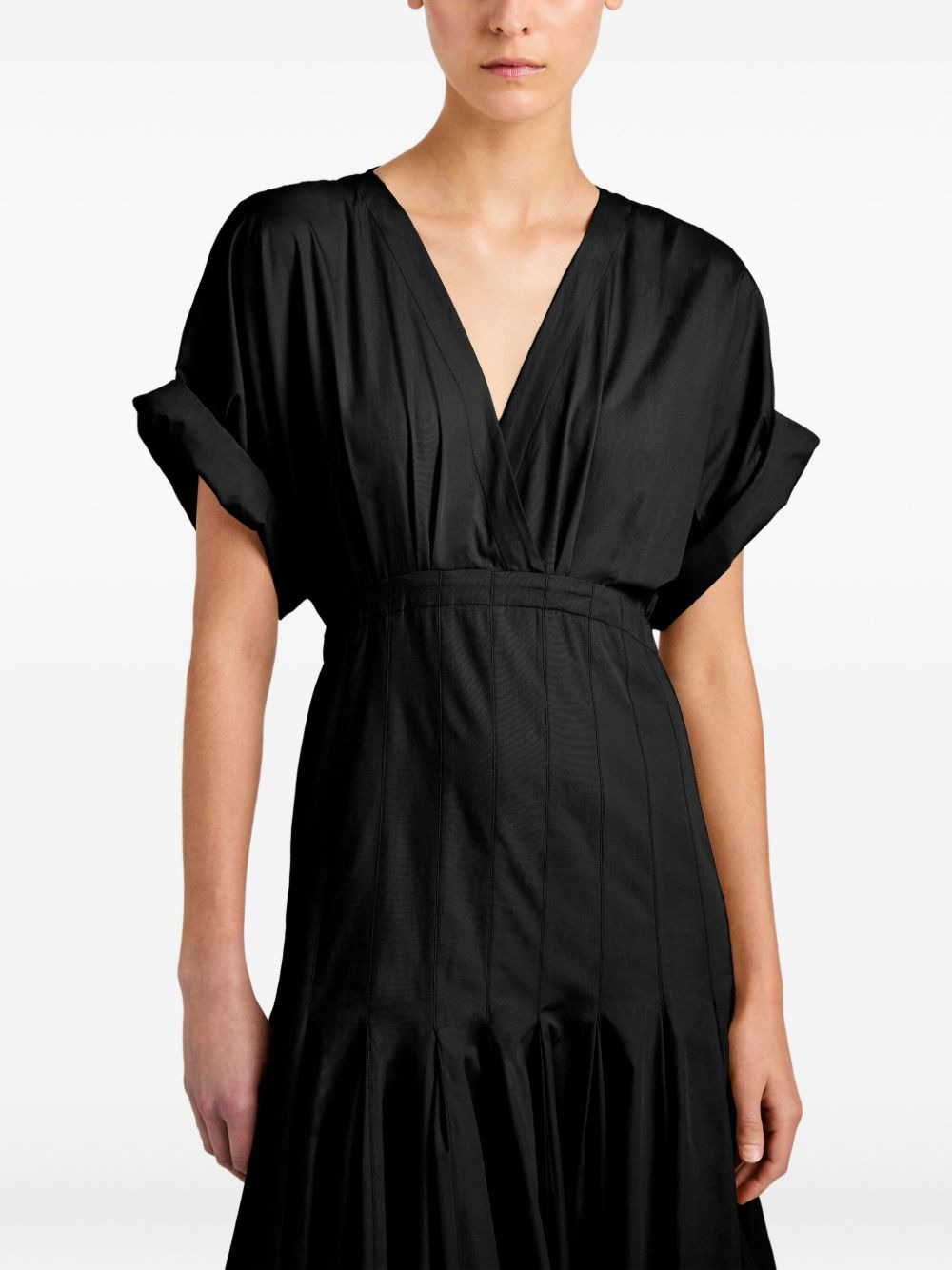 Ciara V-neck pleated maxi dress - 5