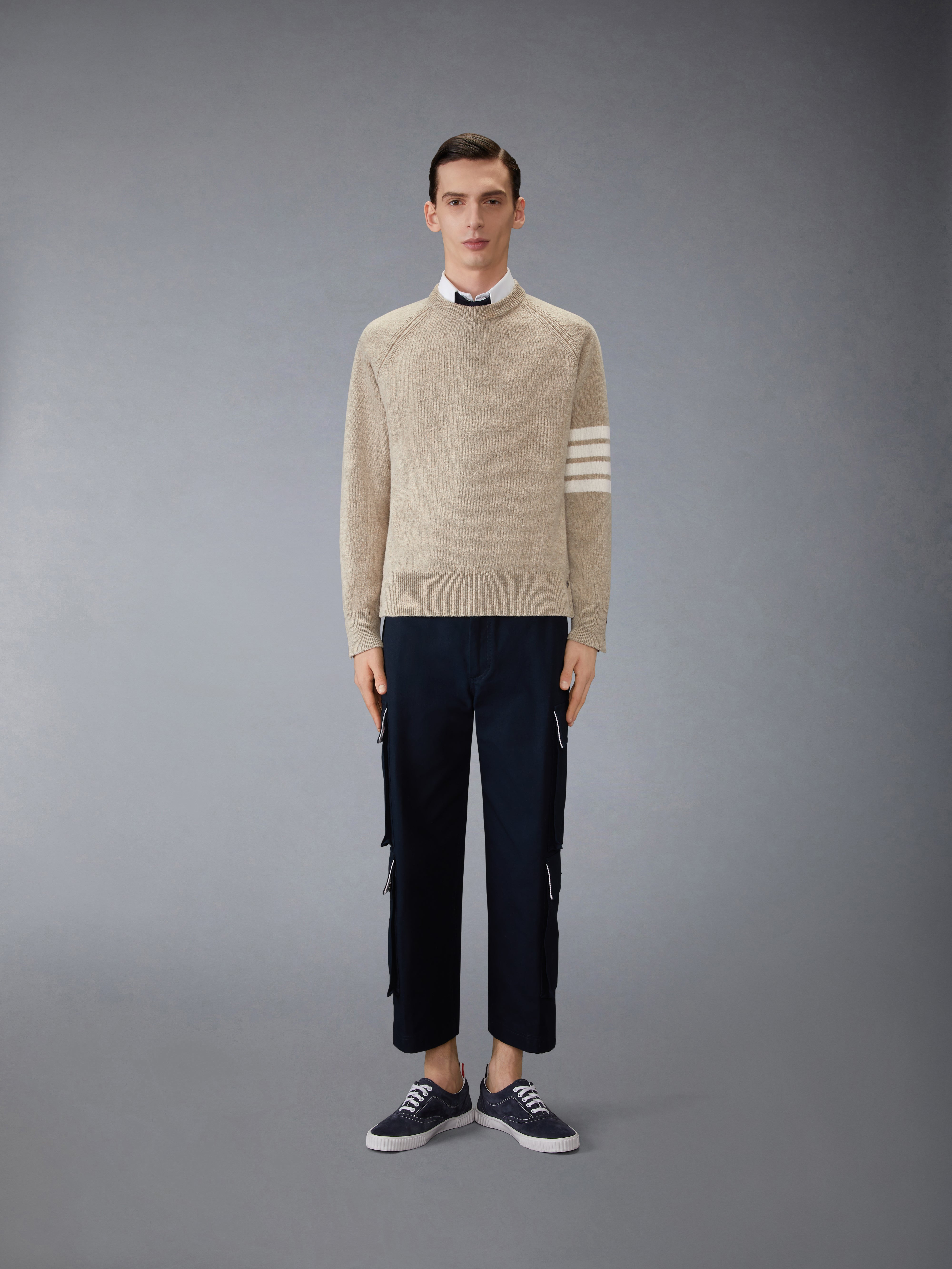 SHETLAND WOOL 4-BAR RELAXED FIT PULLOVER - 4