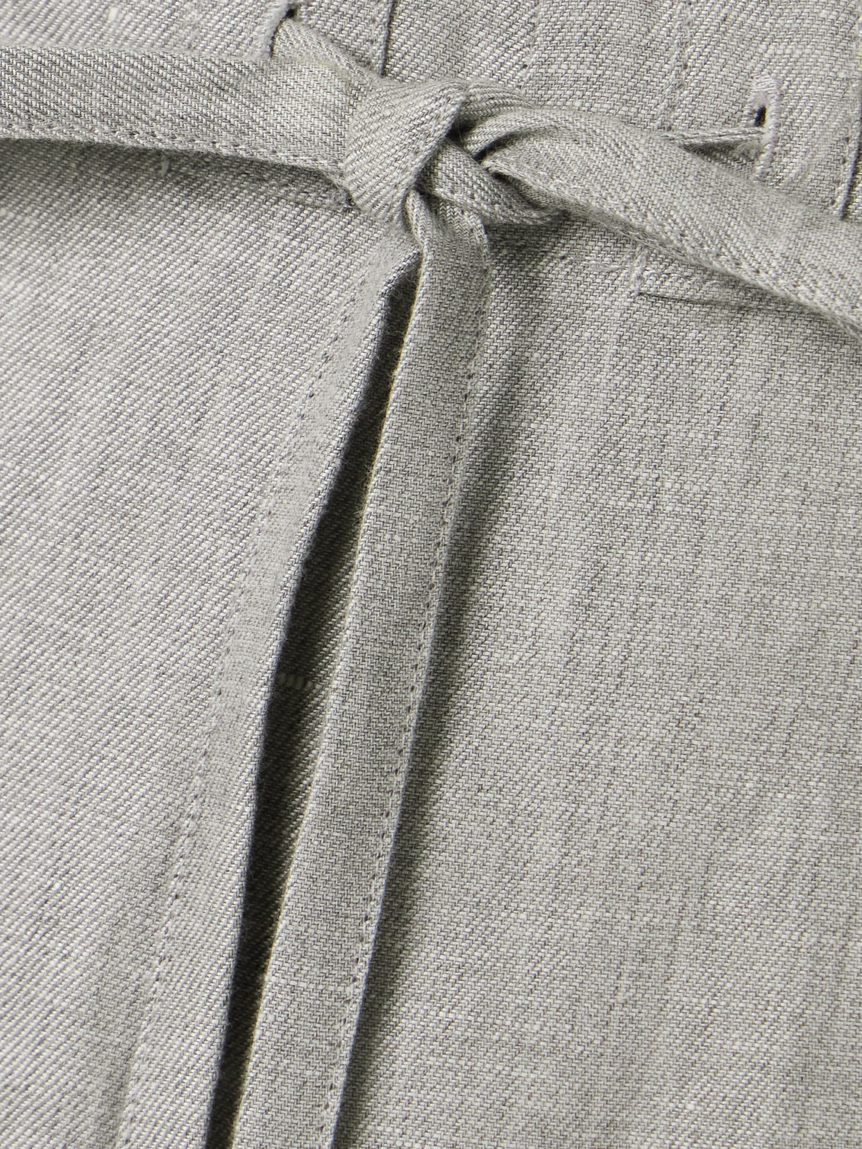 Linen, Cotton And Wool-blend Twill Pants - 5