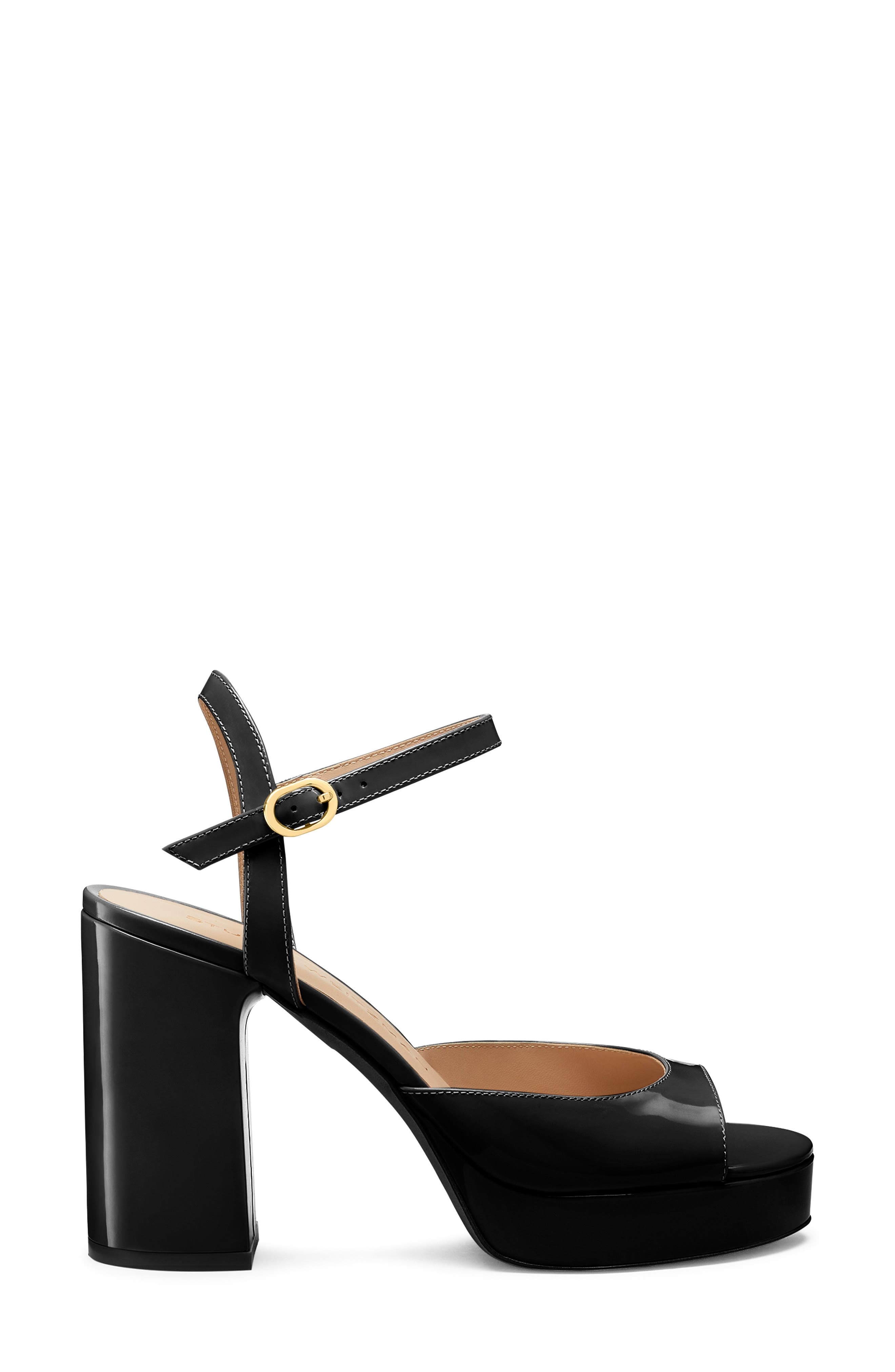 Stuart Weitzman Dayna II Platform Sandal in Black/Black at Nordstrom - 3