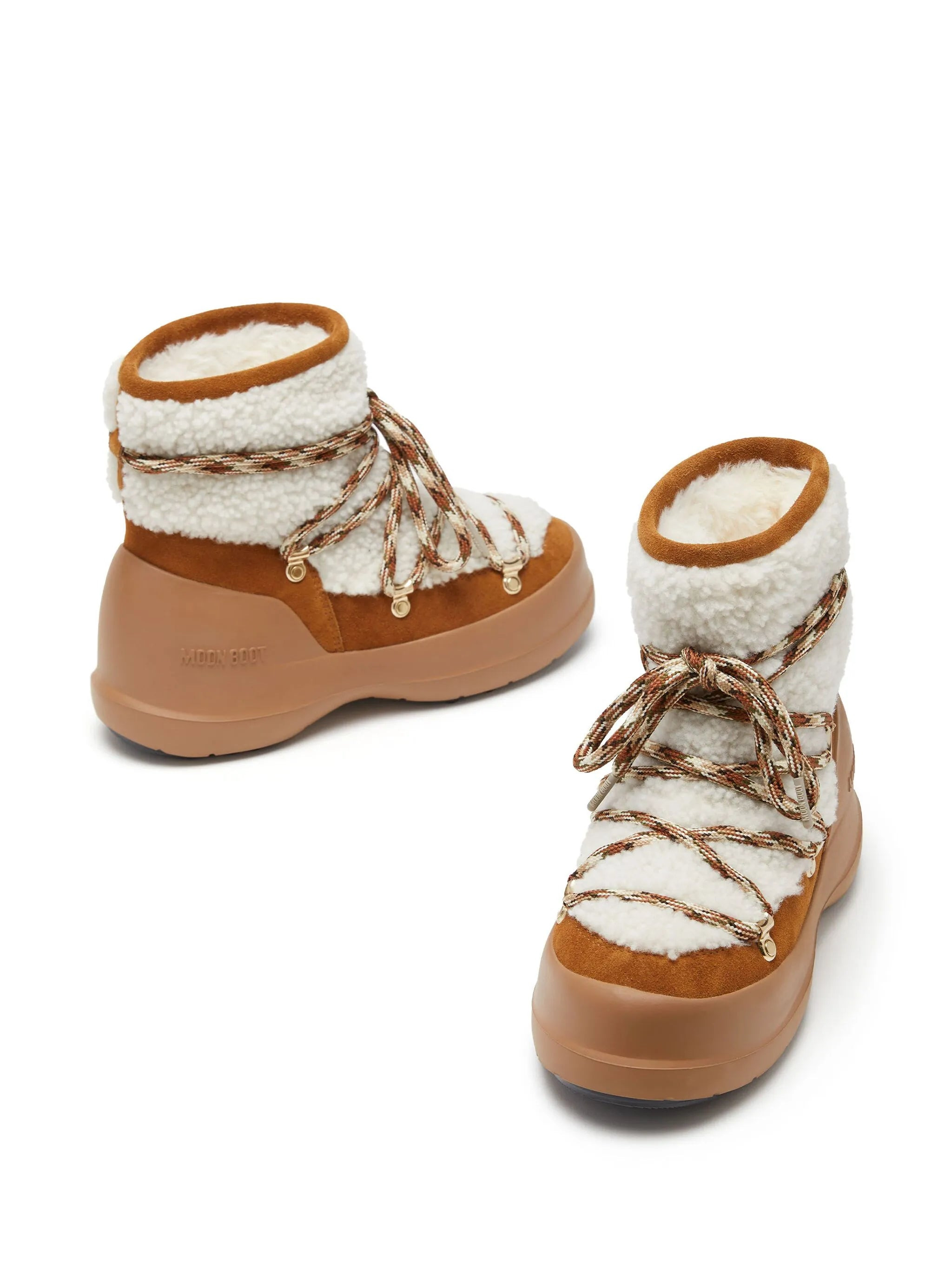 Luna shearling lace-up boots - 4