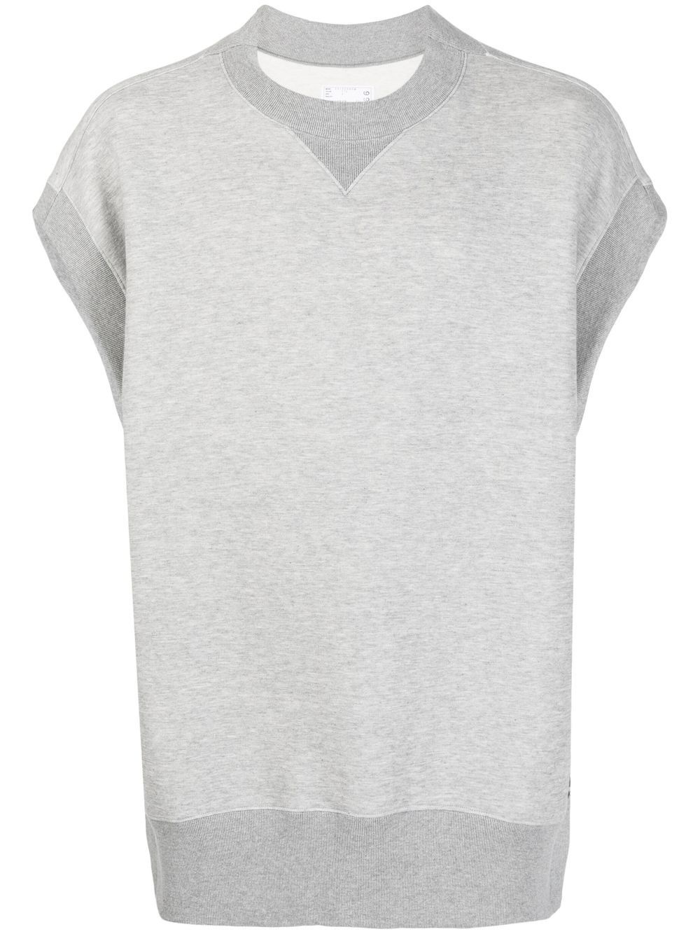 sleeveless crew-neck jumper - 1