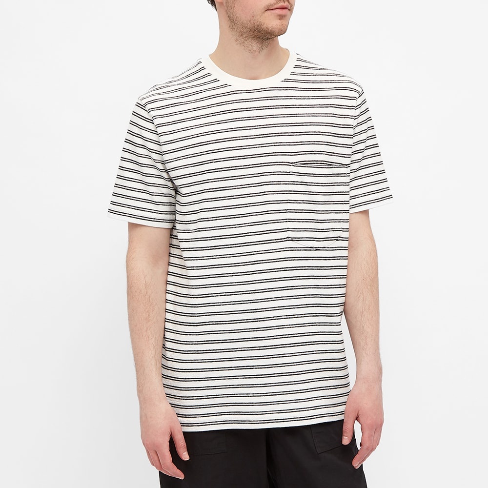 Universal Works Big Pocket Stripe Tee - 3