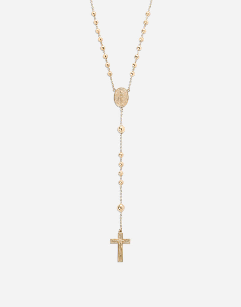 Tradition yellow gold rosary necklace 3