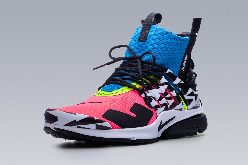 APM2-600 Nike® Air Presto Mid / Acronym® Racer Pink/Photo Blue/Black - 24