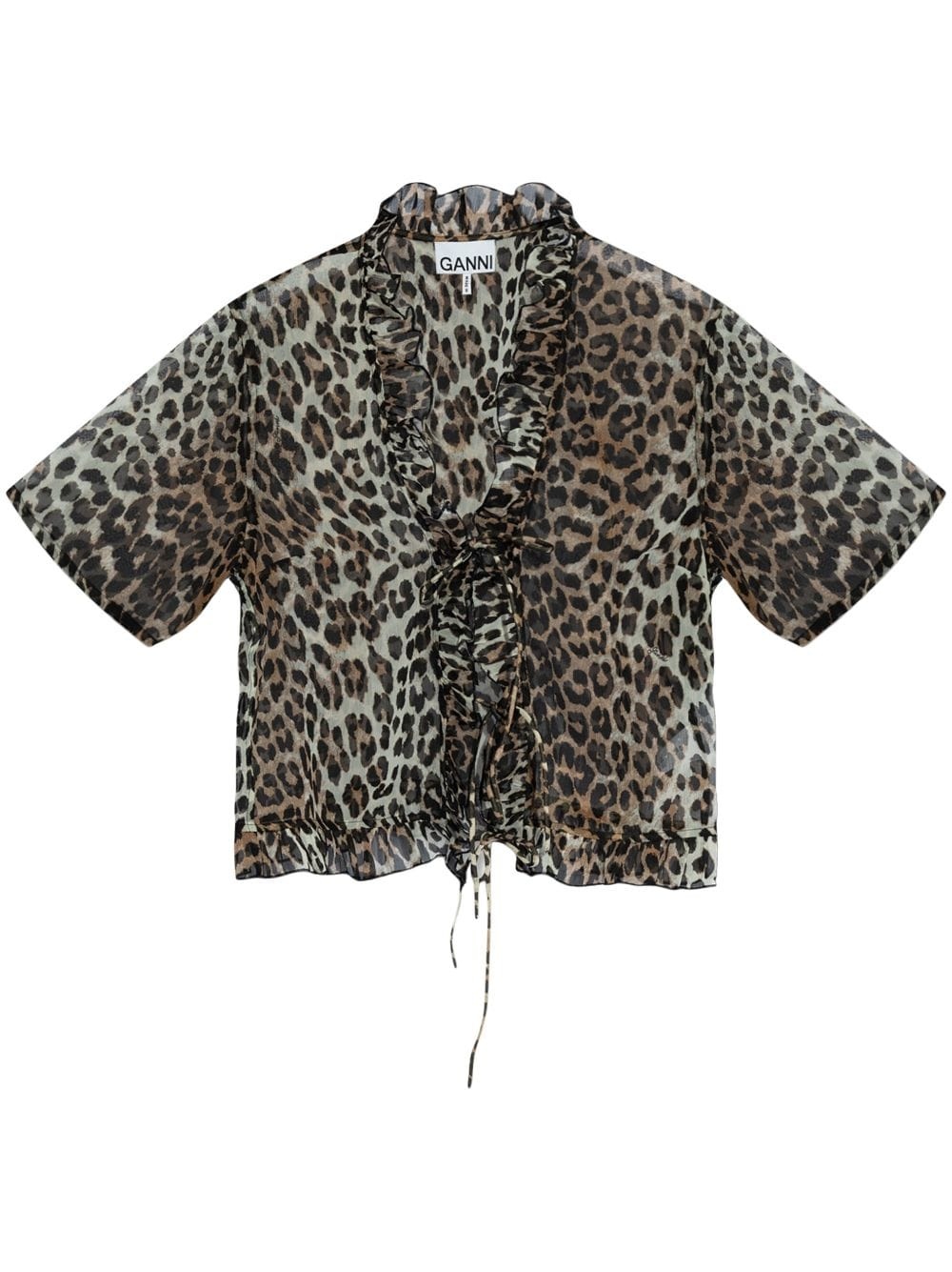 leopard print blouse - 1