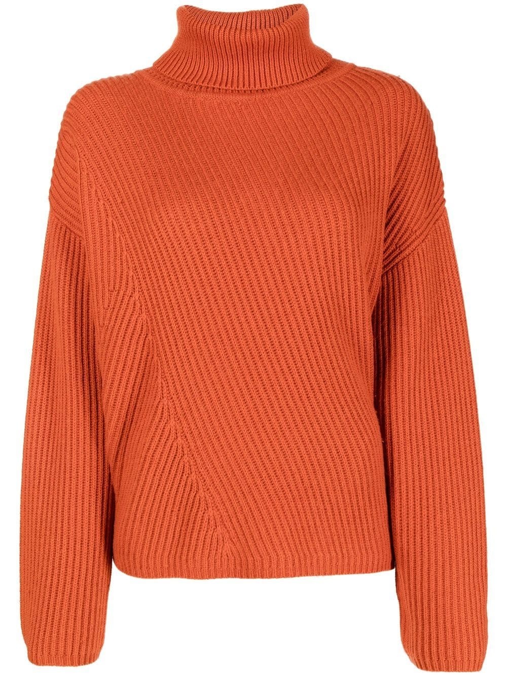 roll-neck ribbed-knit jumper - 1