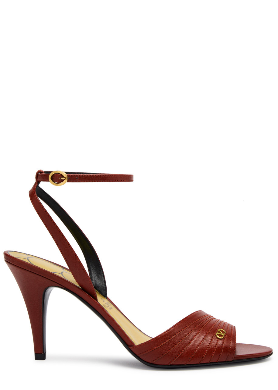 Valentino Ladycrush 85 Leather Sandals - 1