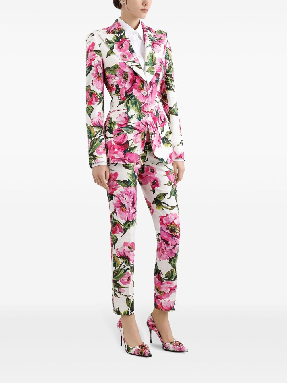 floral-print blazer - 2