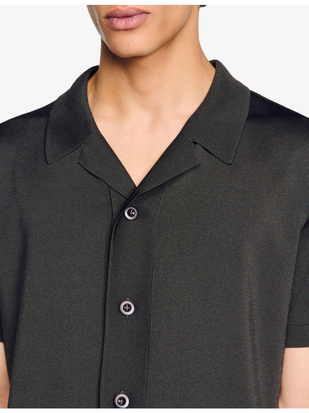 V-neck cotton-blend knitted vest - 5