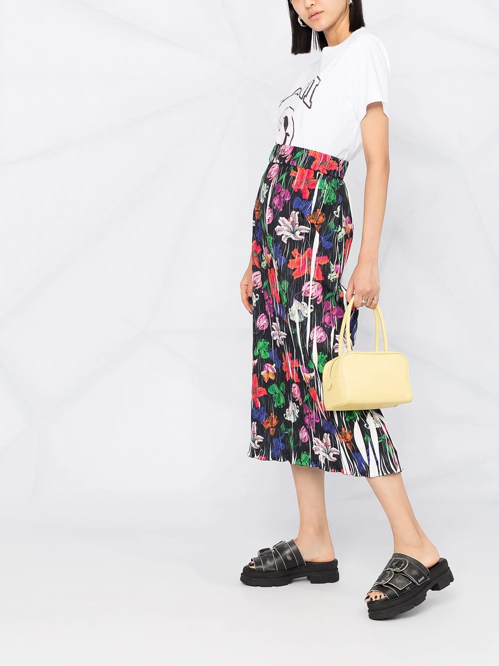 floral-print midi skirt - 4