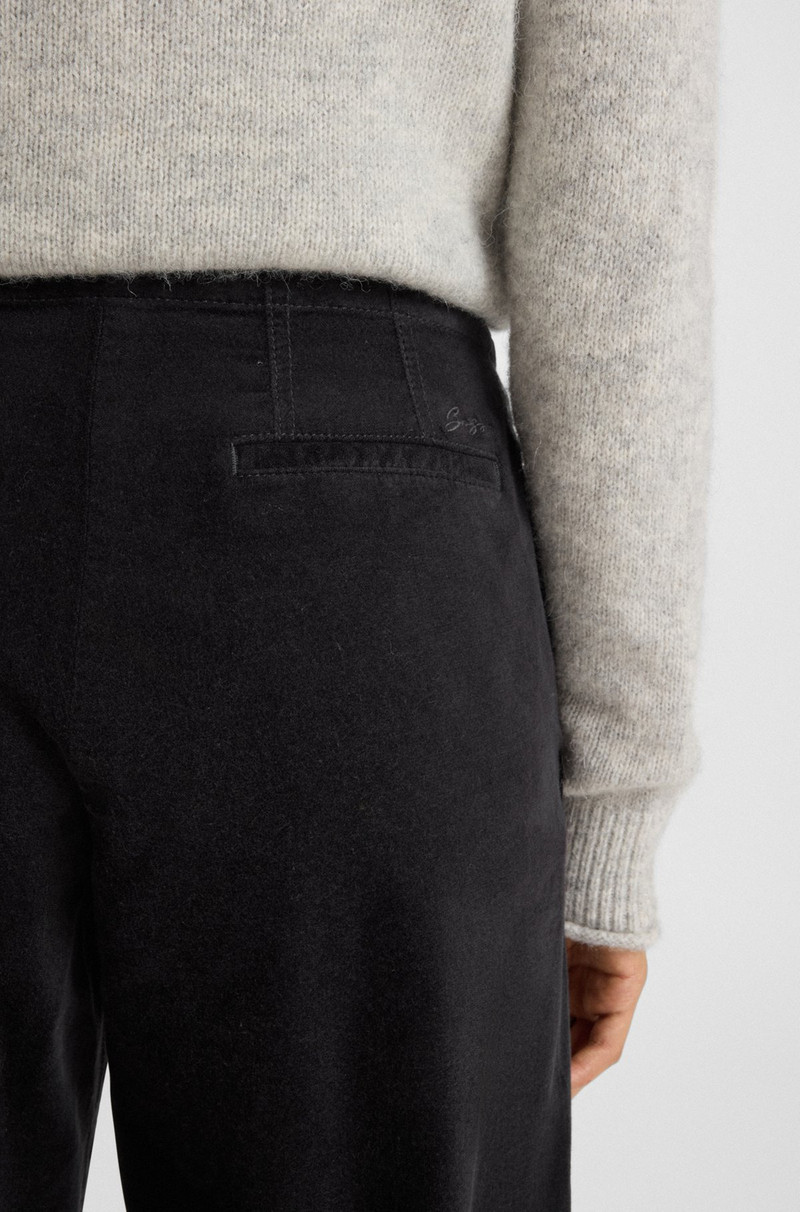 STRAIGHT-LEG TROUSERS IN STRETCH-COTTON VELVET 5