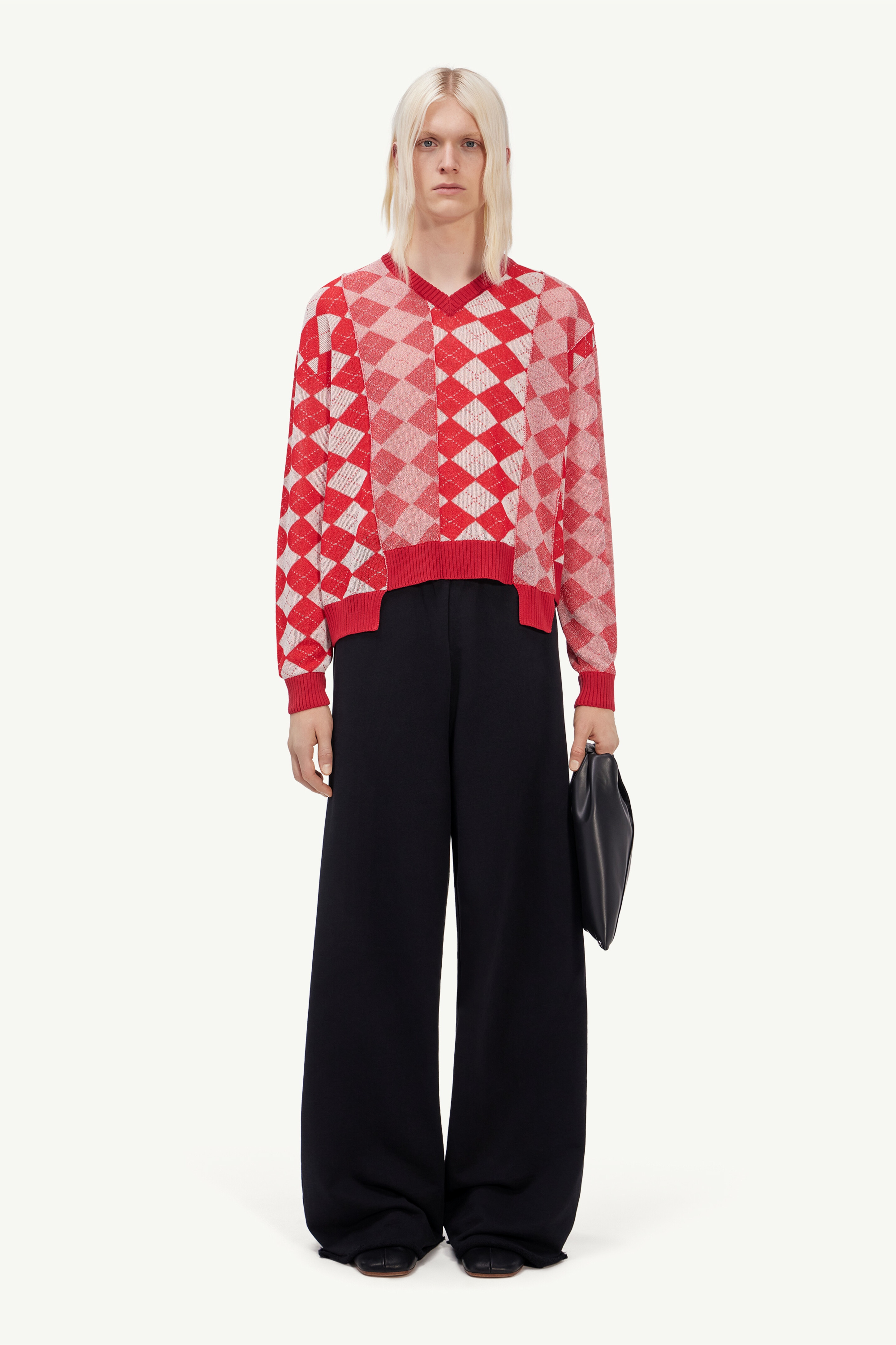 V-neck argyle jumper - 6