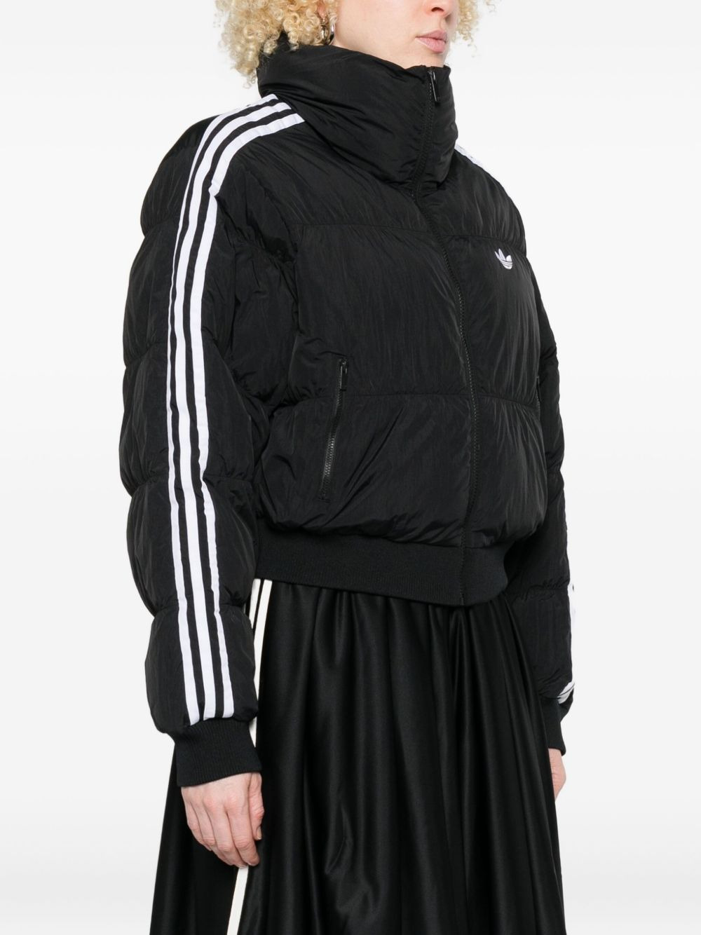 three-stripes logo puffer jacket - 3