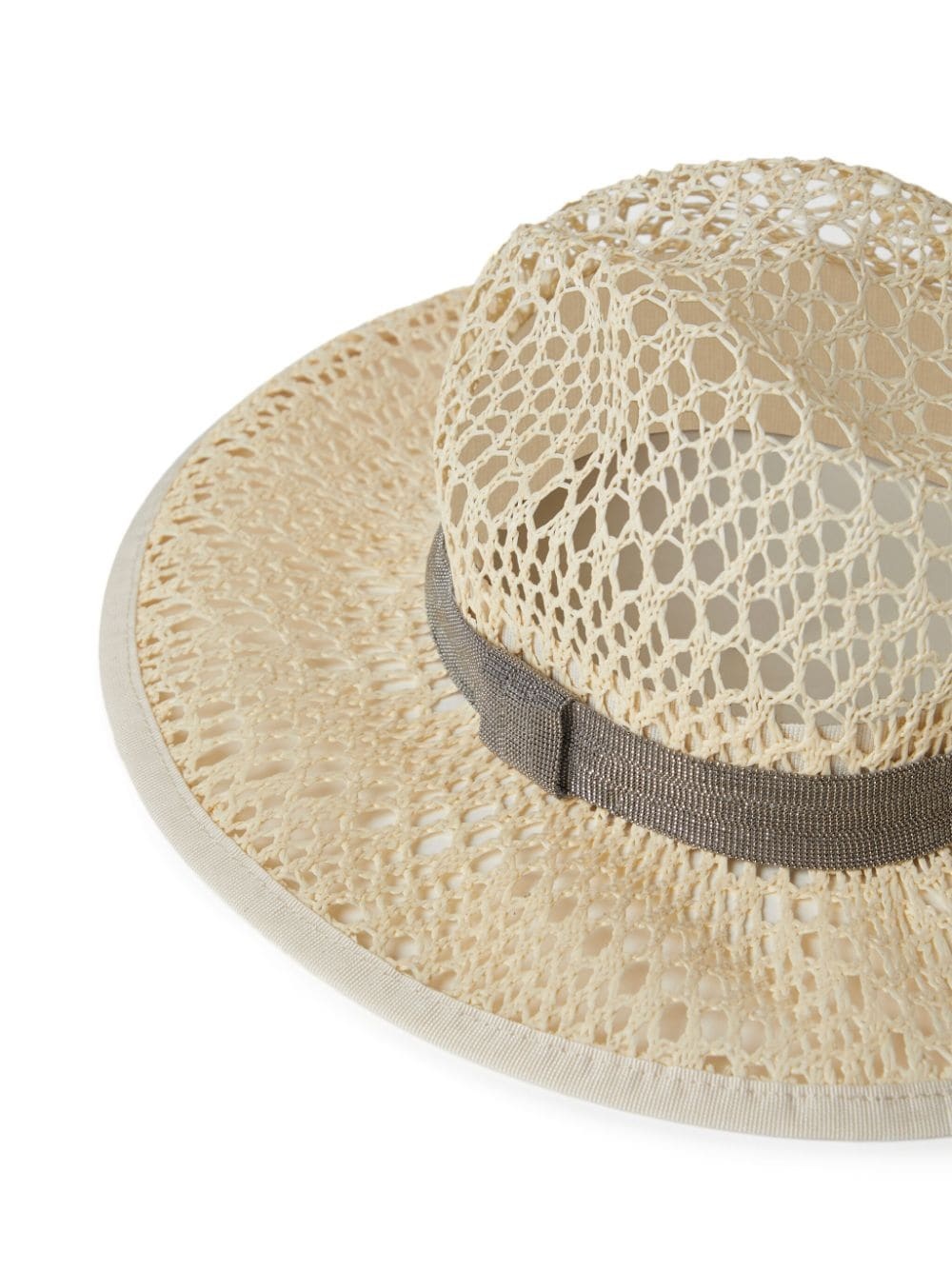 Monili-embellished fedora hat - 3